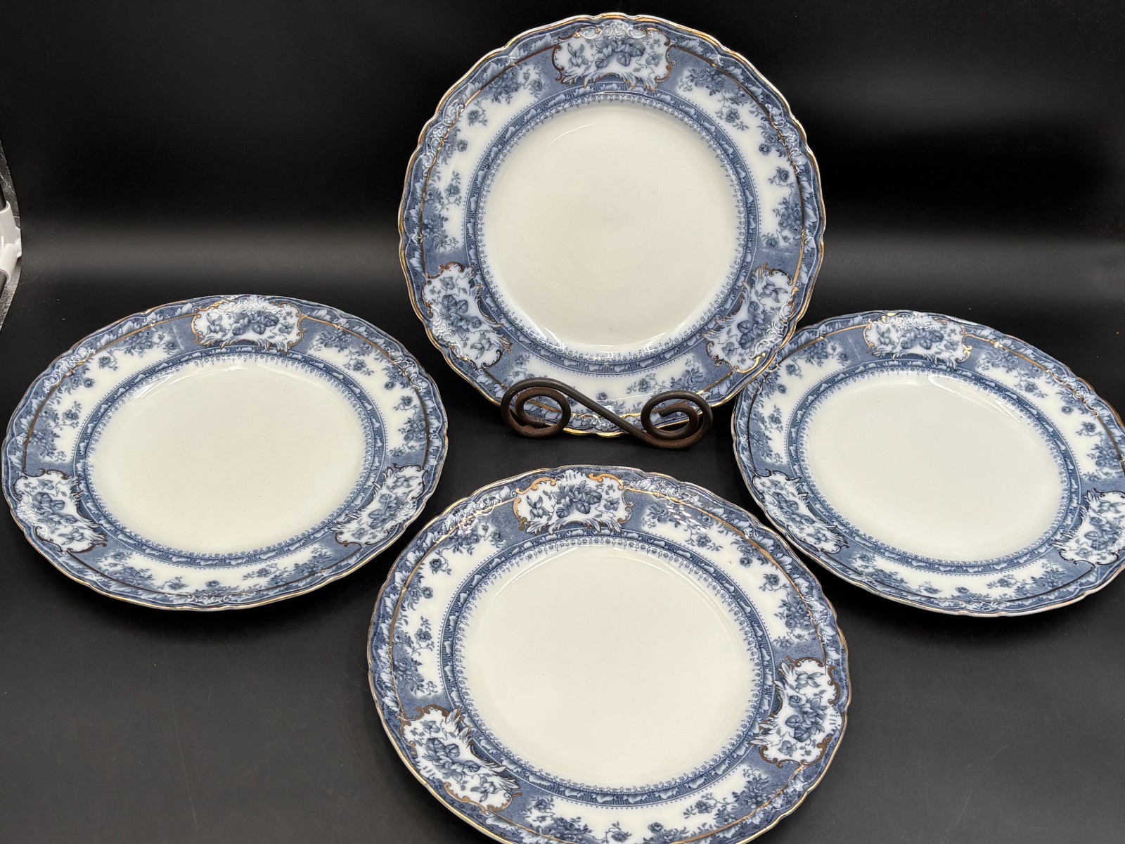 Wedgwood “PHOEBE BLUE” ~ England ~ Set of 4 ~ Dinner Plates ~ 10 1/4″