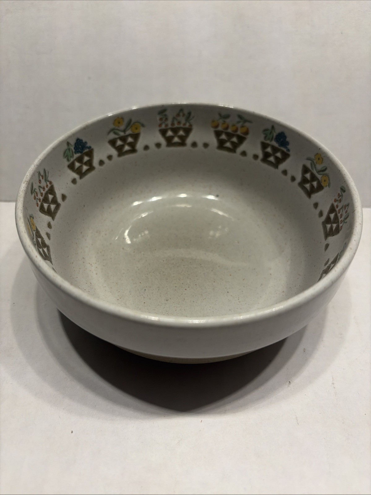 Midwinter Stoneware NATURAL serving bowl 5″ round Fruit Bowl England vintage