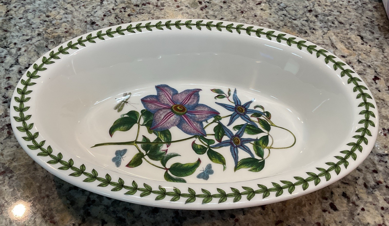 PORTMEIRION Botanic Garden Deep Dish Oval Baker 11 inch BGHB24100-X NWT