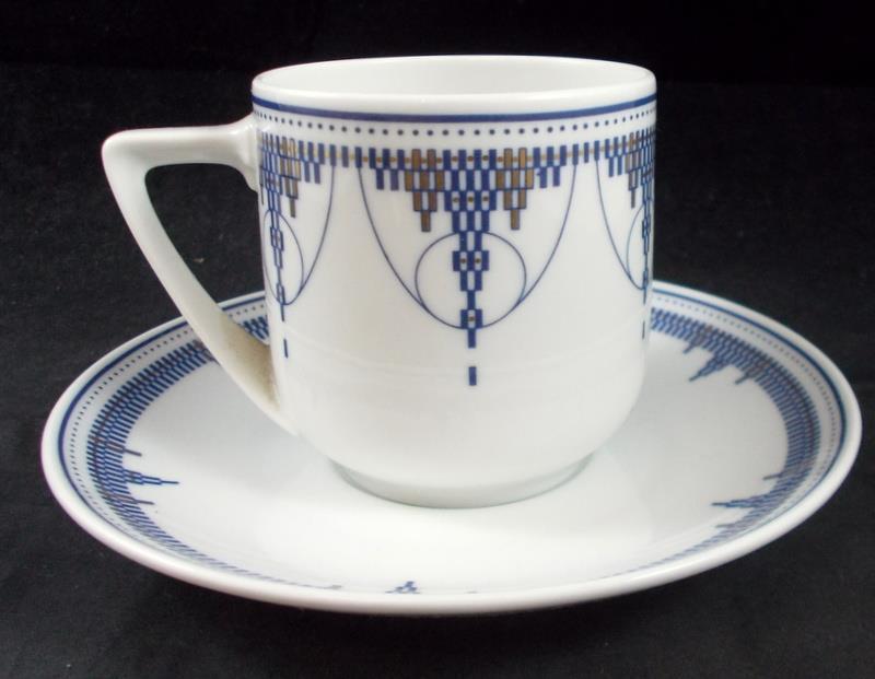 Rosenthal Deco Group of Dinner Plate with Cup and Saucer Set