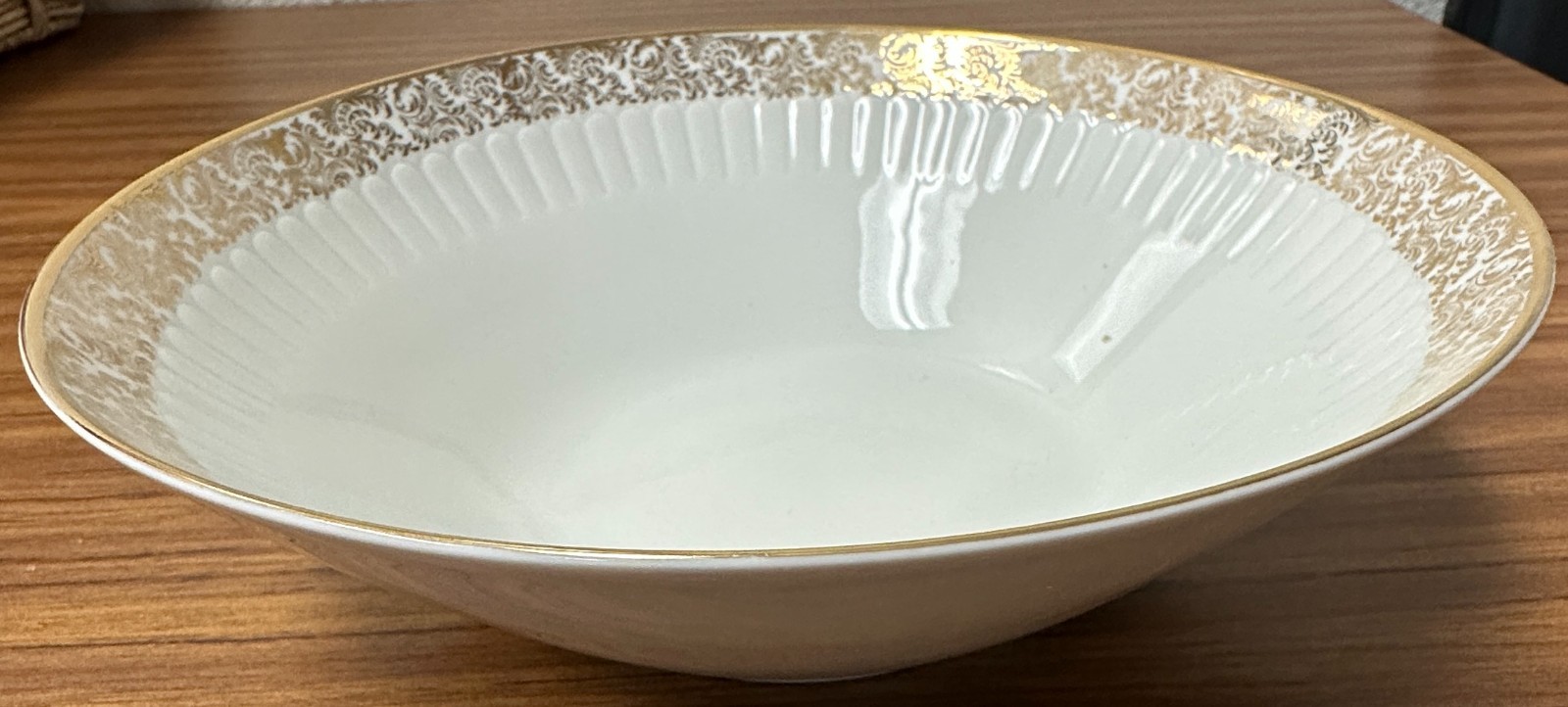 Vtg Mitterteich China Service for 12 plus extras -Gold Band of Swirls & Leaves