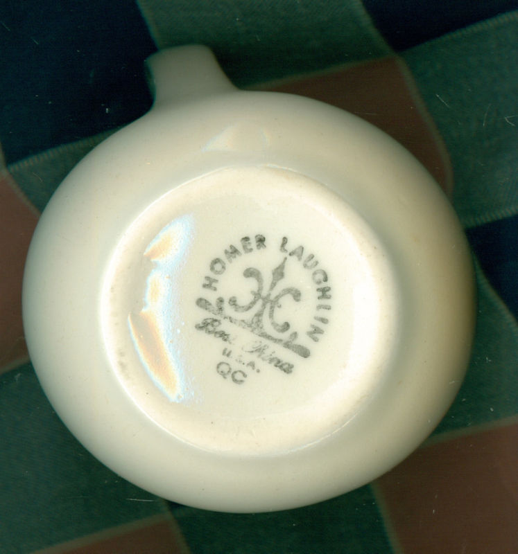 NOS Homer Laughlin Restaurant China Creamer Handle Burgundy/Wine line