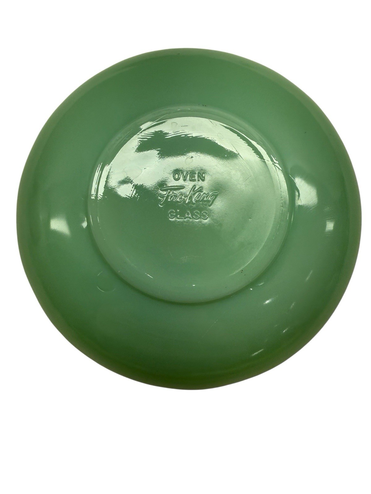 RARE 1940s Fire King Jadeite Restaurant Ware Saucer Heavy Smooth Glass
