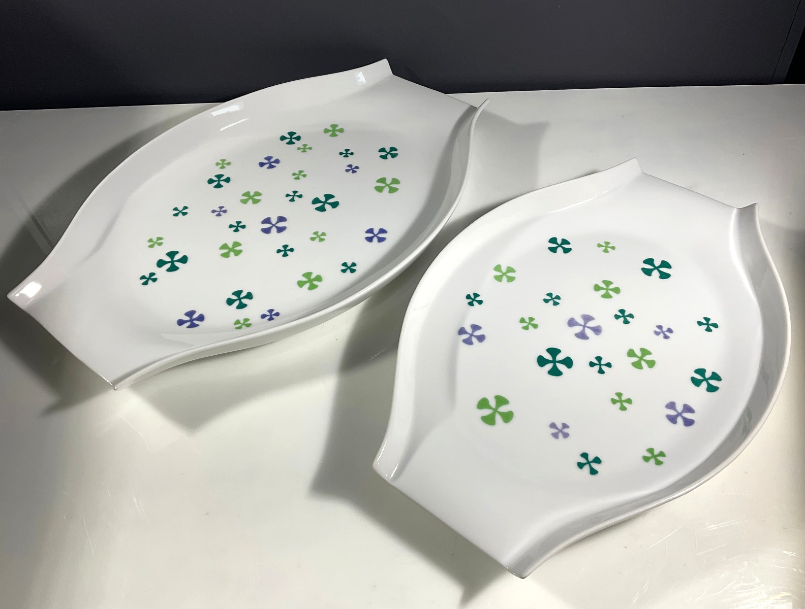 Jackson China x Paul McCobb Petals Contempri Serving Platters Set of 2 Vintage