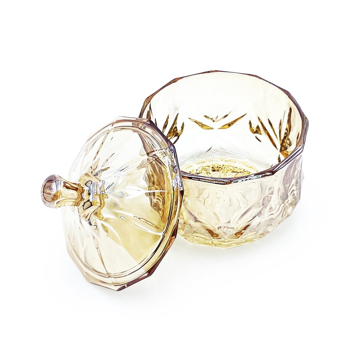 8oz Glass Candy Jar with Lid,Small Crystal Fall Candy Dish,Apothecary Jar for…
