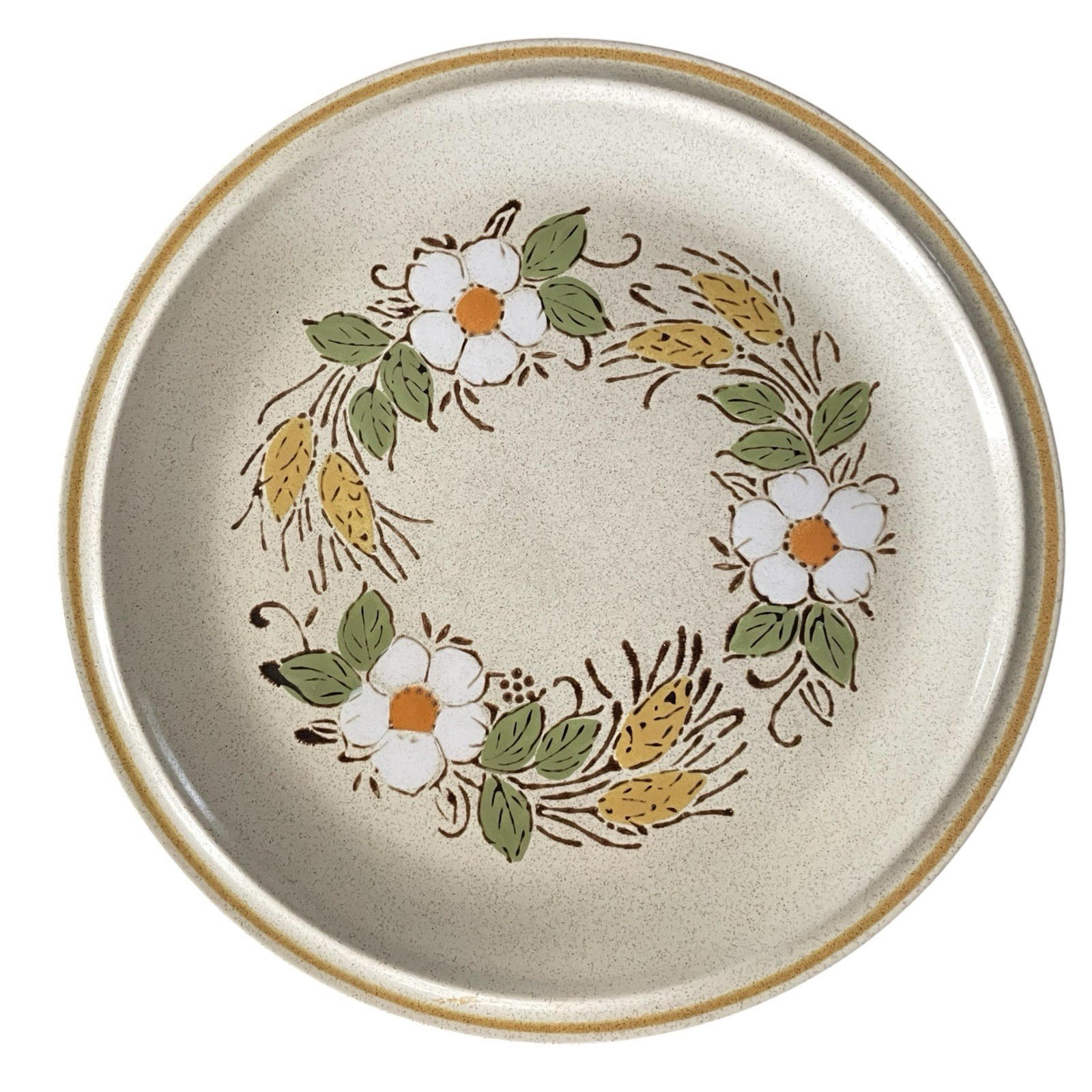 Set 5 Vtg Floral Stoneware Plates Japan Wall Collage Display Wreath Wall Decor