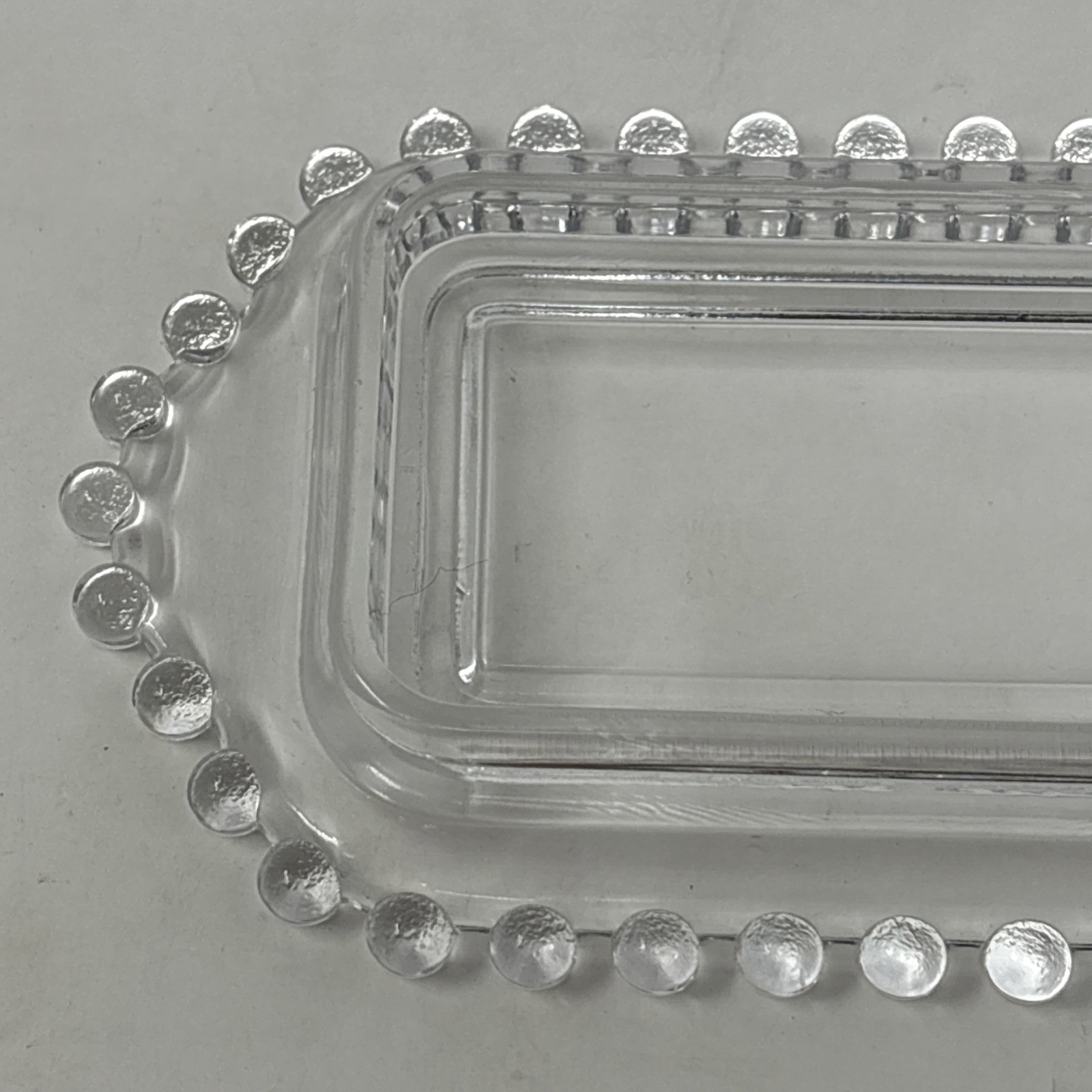 Vintage Imperial Candlewick California Short Butter Dish 6 1/2”