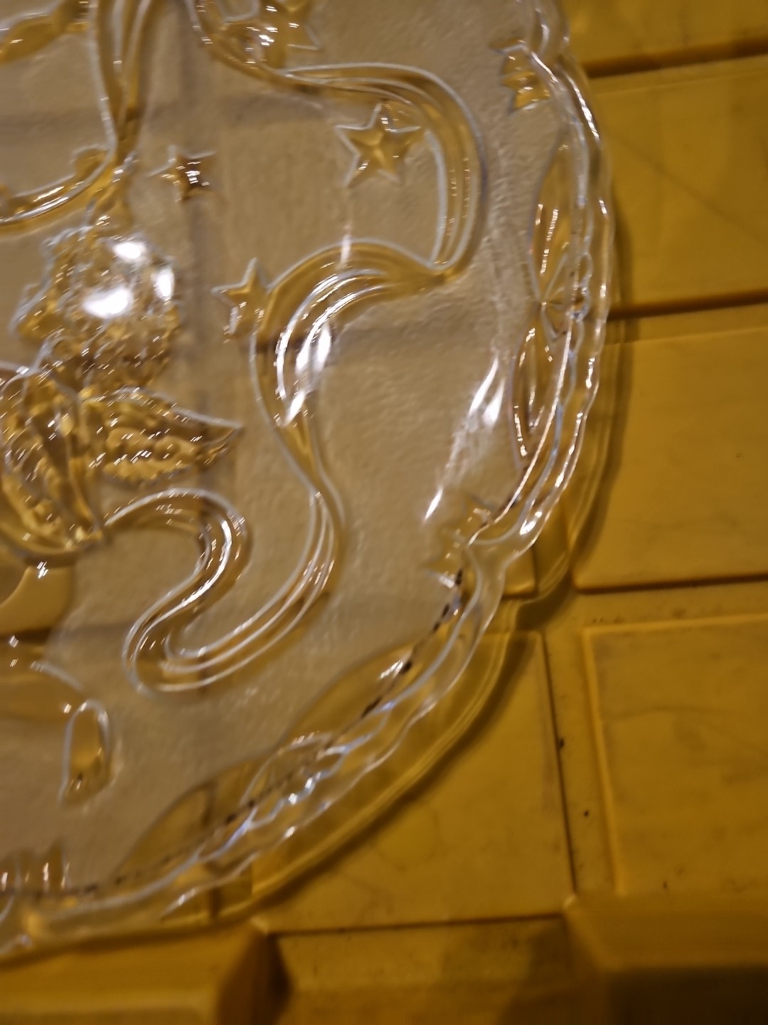 Mikasa Cherubs Serving Platter 15 Inch Angel Clear