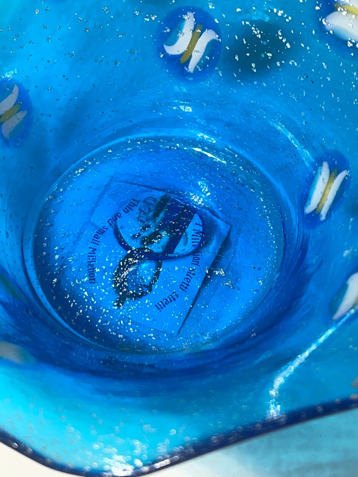 STUNNING~ Murano blue bowl w/sterling silver 925/000 glass bowl 6″ W