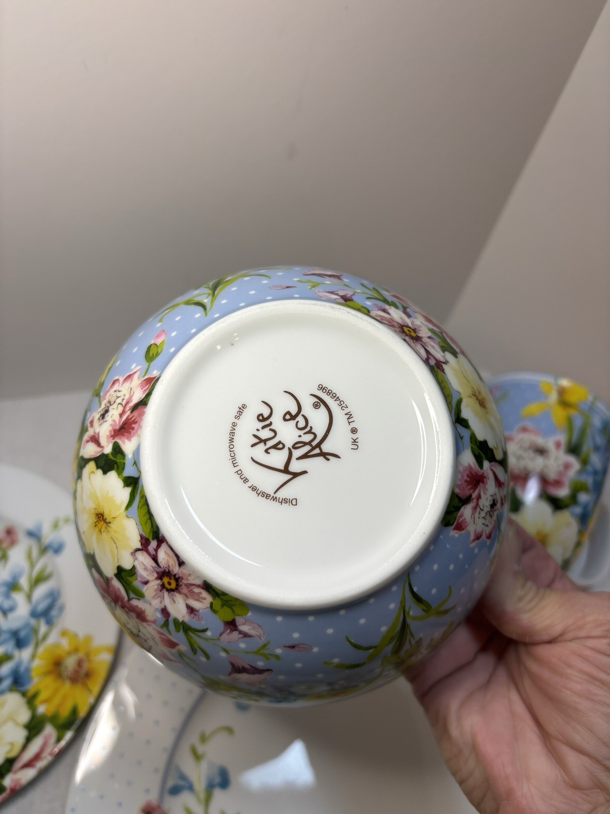 Vtg Katie Alice English Garden 2546896 Set Dinner Plate, Salad Plate, Bowl & Mug