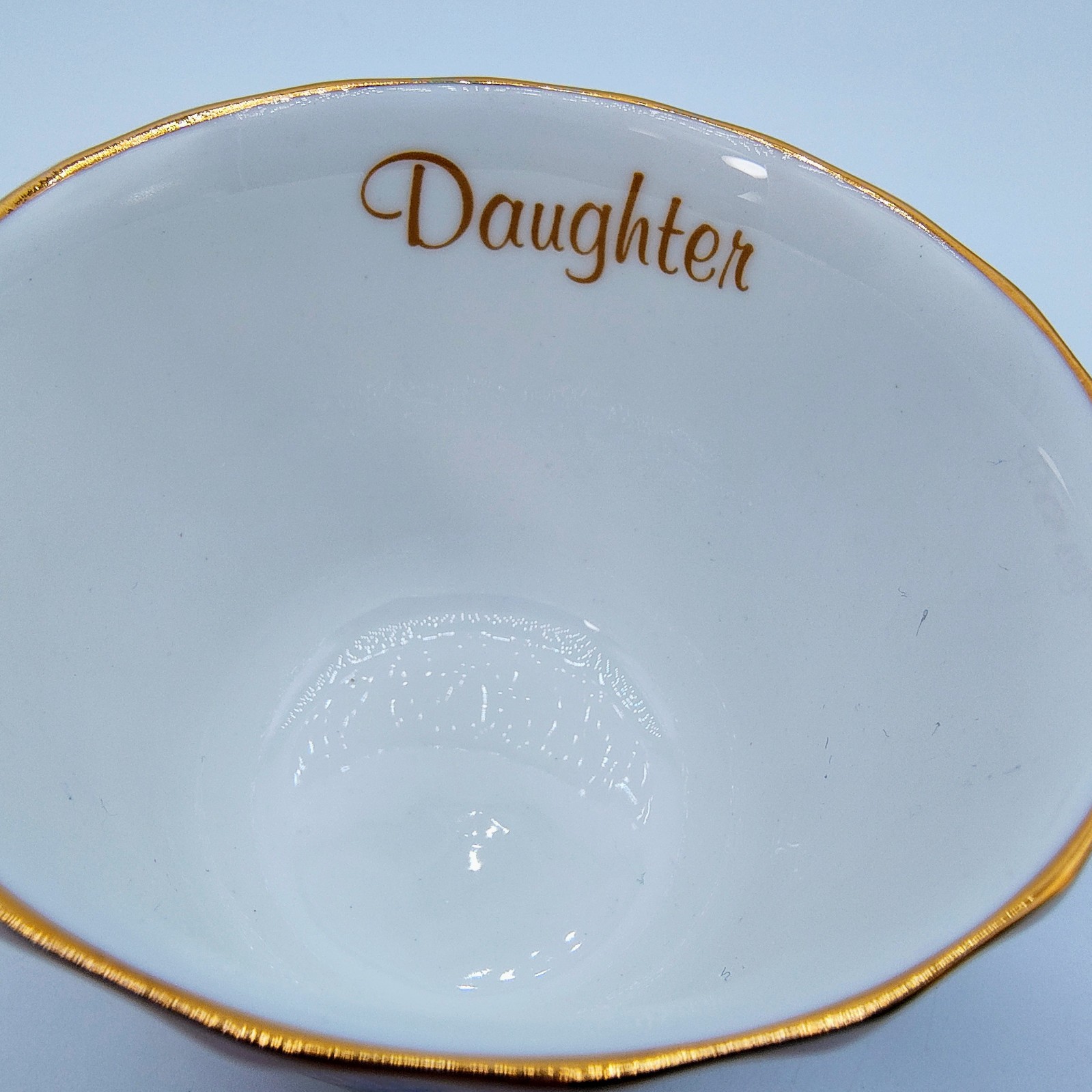 Vintage Staffordshire Collection Daughter Teacup & Saucer Violets Floral England
