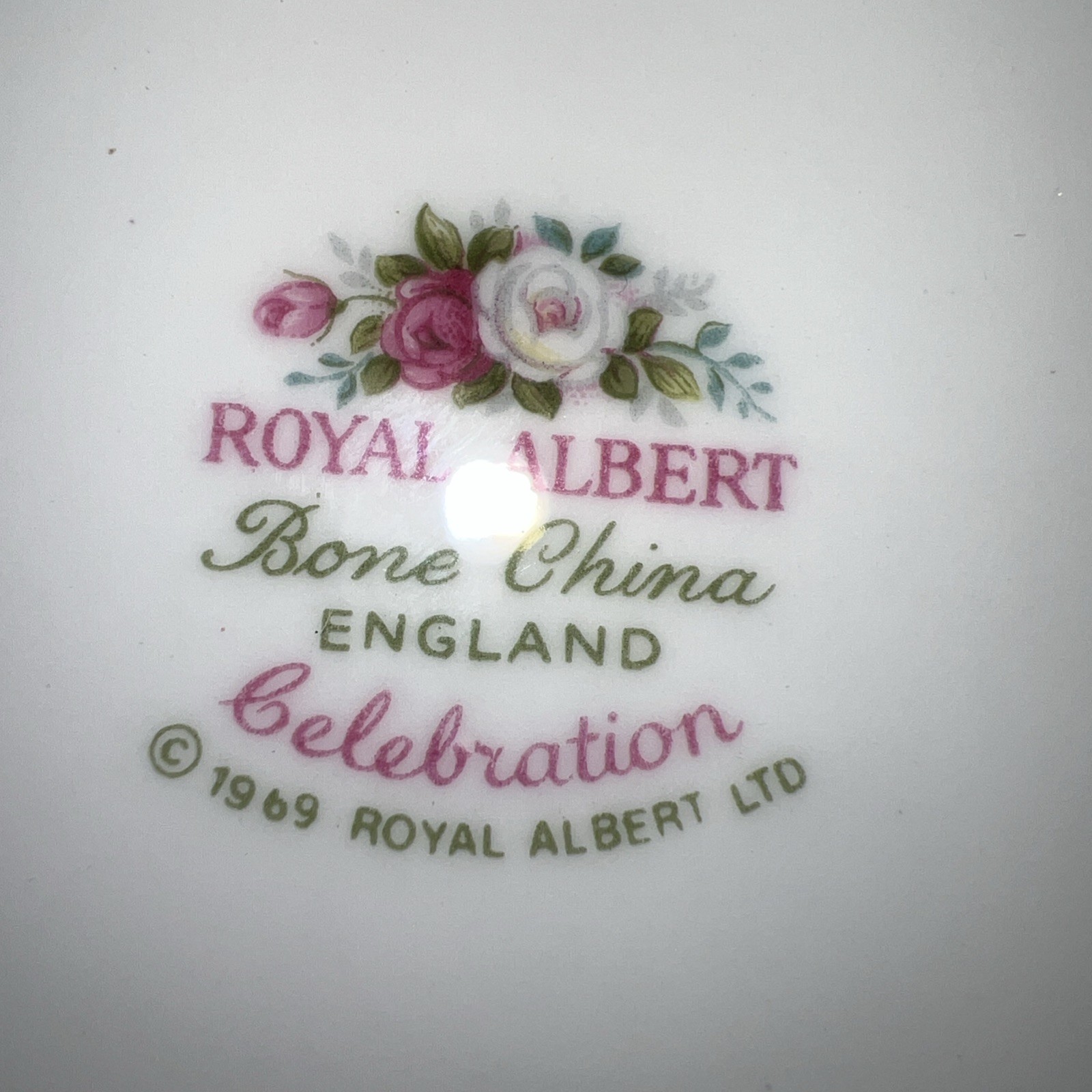 1- Royal Albert England ~ CELEBRATION ~ Rose Floral Fluted Bread Plates 6-1/4”