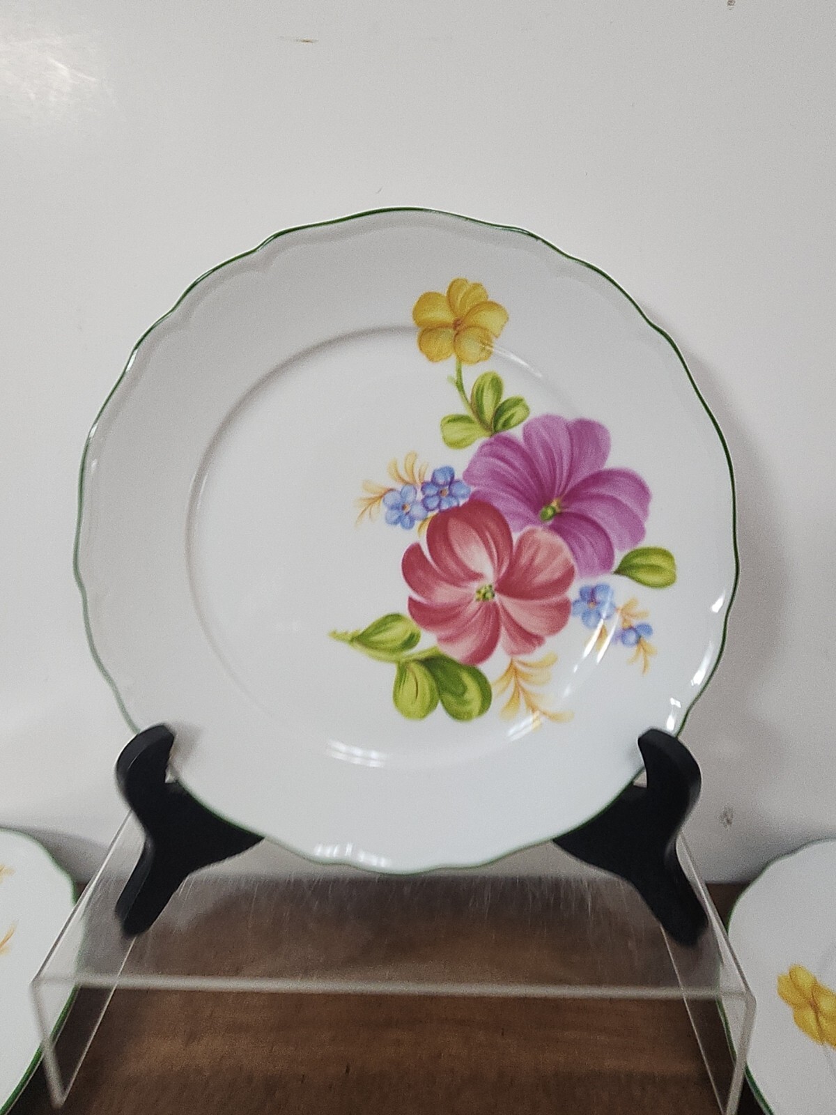 TIRSCHENREUTH BAVARIA FLORAL 7 5/8″ PLATE SET OF FIVE