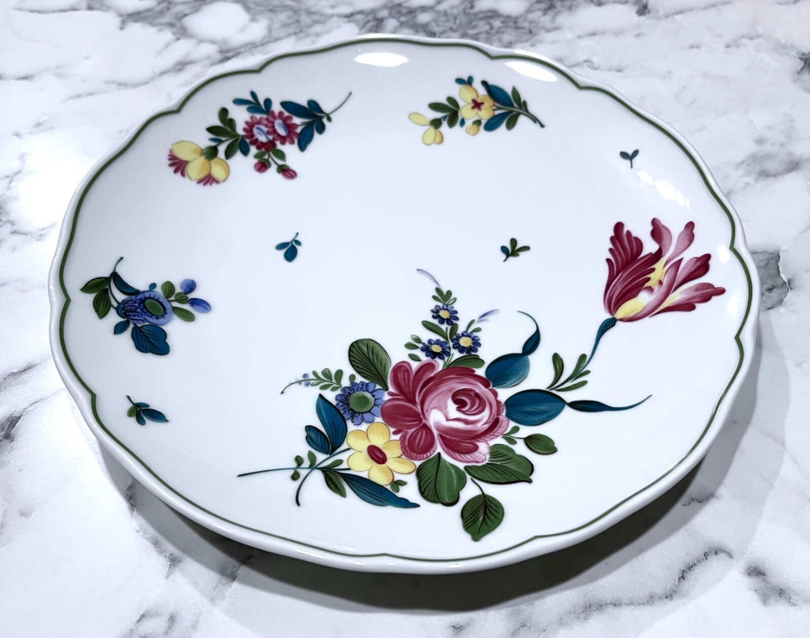 6 Hutschenreuther Engadin Maria Theresa Hotel 9 1/2″ Plates Germany Scarce EC!