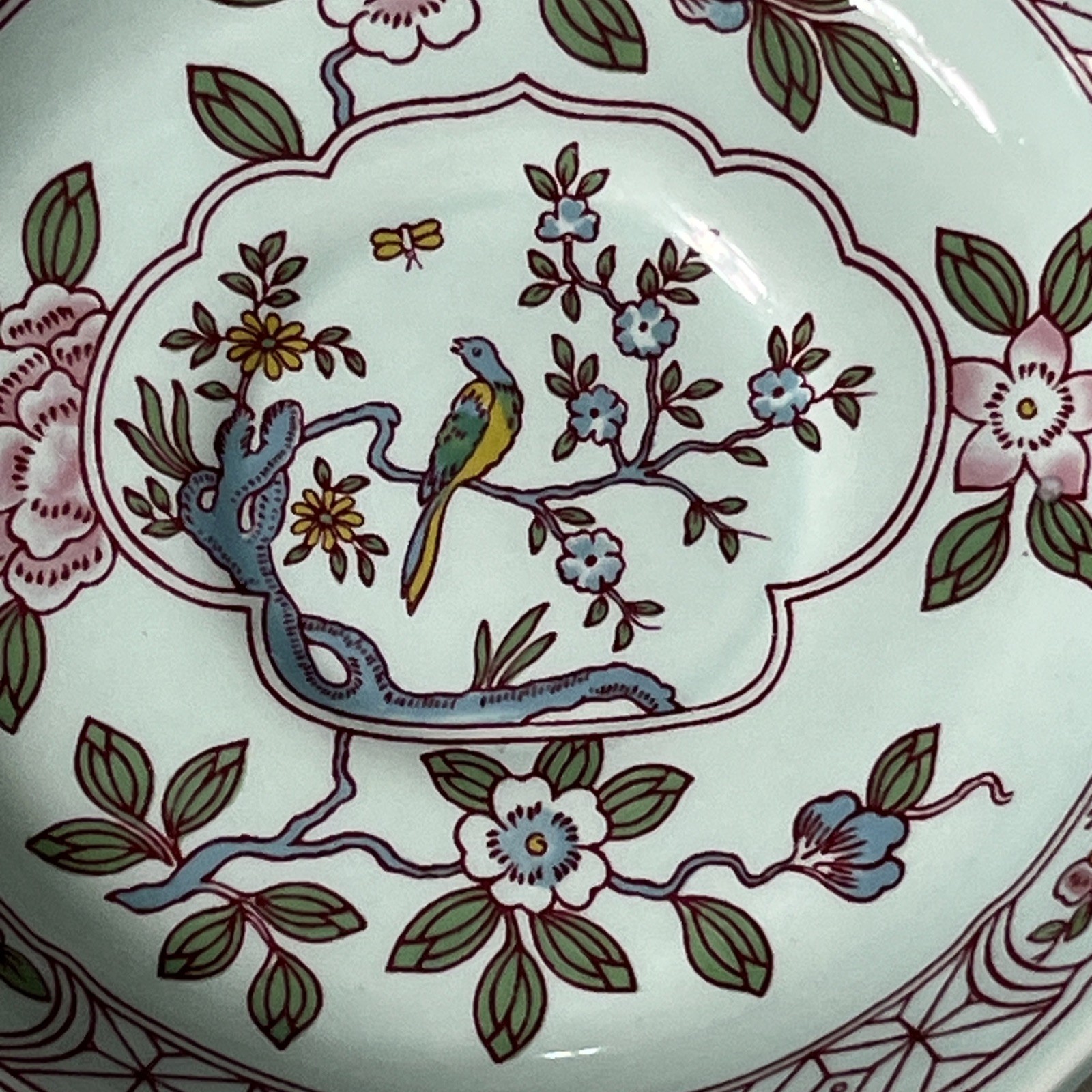 Adams Calyx Ware Singapore 5 1/2 Inch Saucer Berry Bowl Real English Ironstone