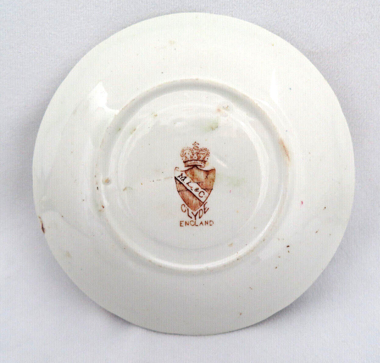 Brown Transferware Cup & Saucer M. L. & Co. Staffordshire England “Clyde”