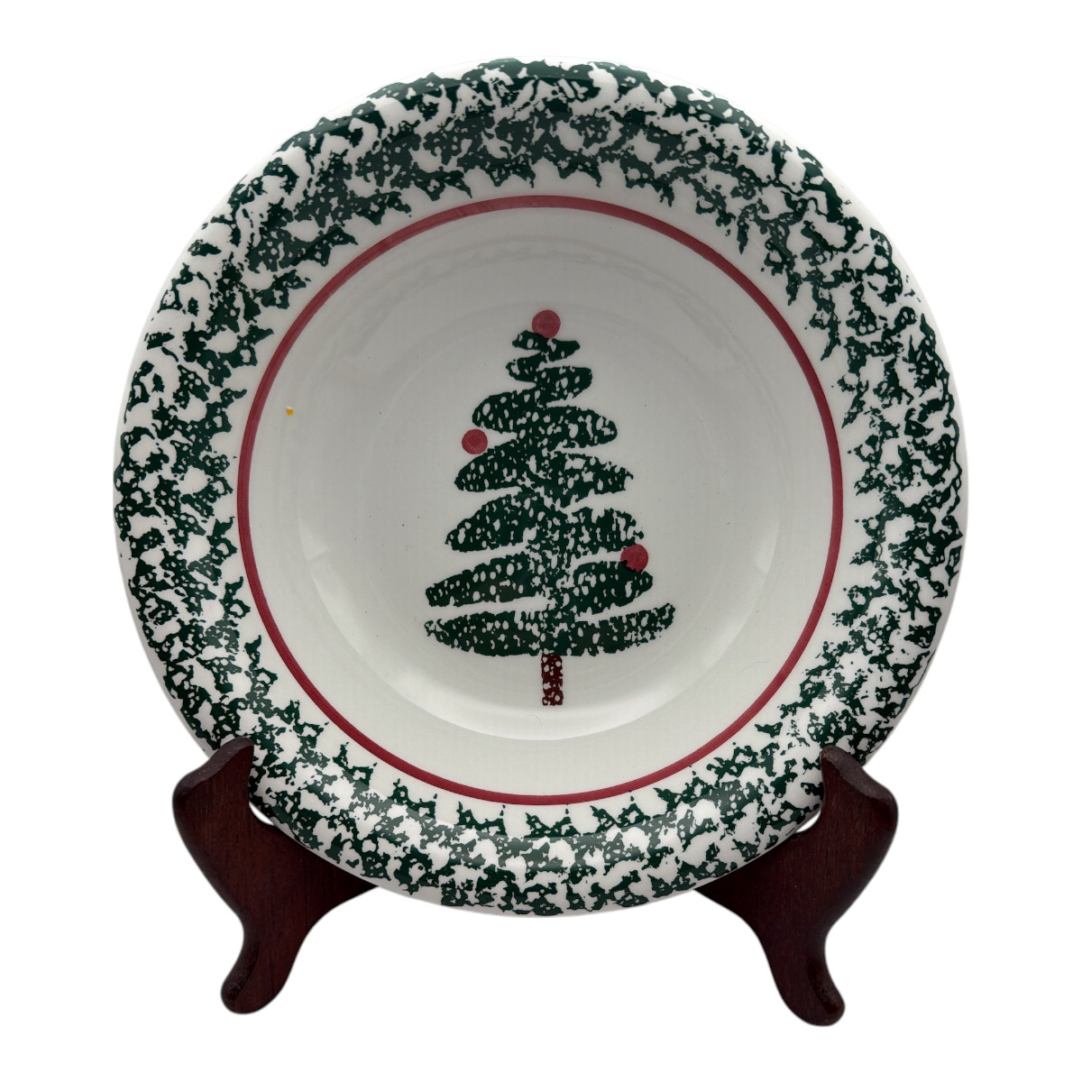 Furio Home Vintage 8” Bowls Christmas Tree Design Soup/Salad Bowls Set 6 Italy