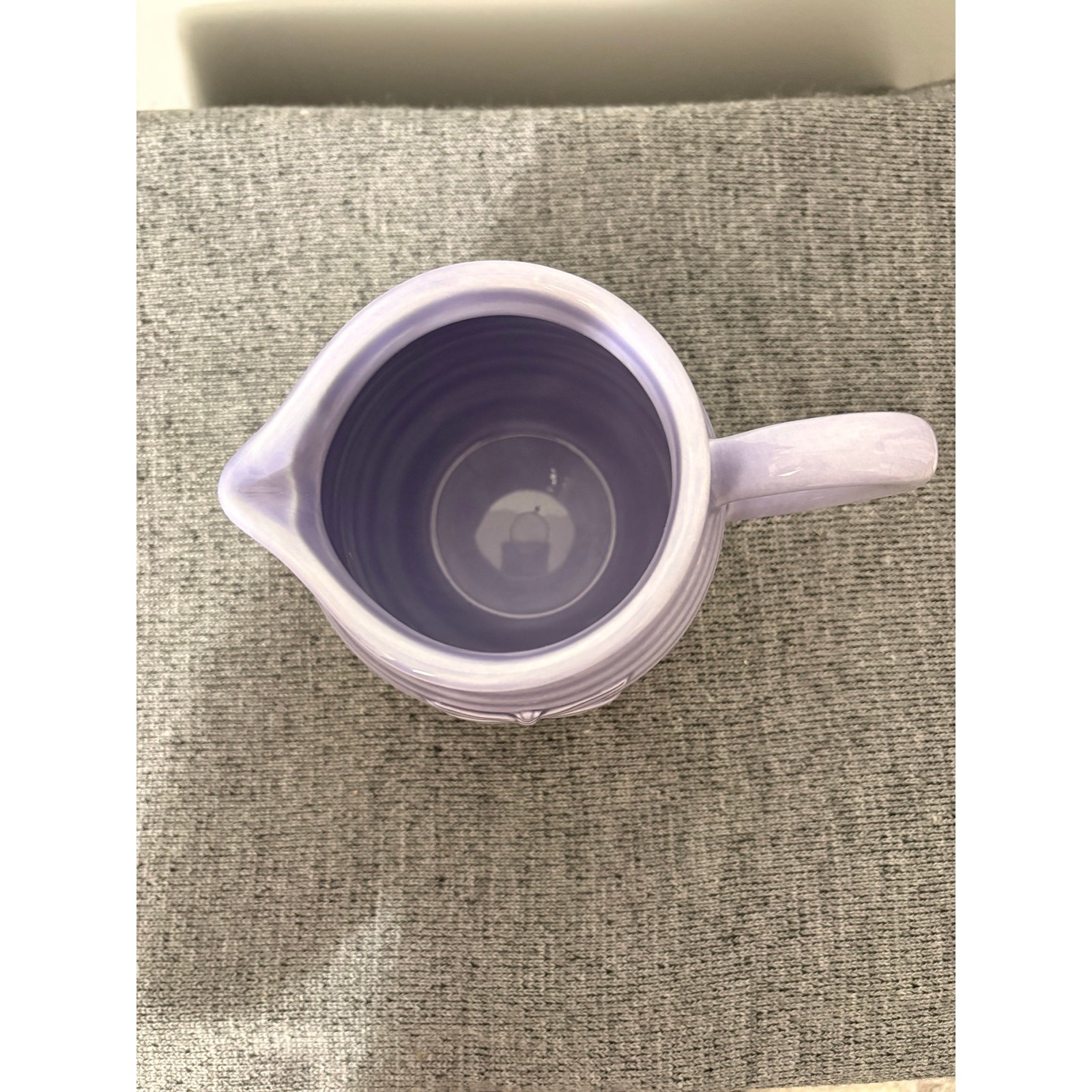 Dragonfly Ceramic Pitcher Purple Farmhouse Vase Home Decor