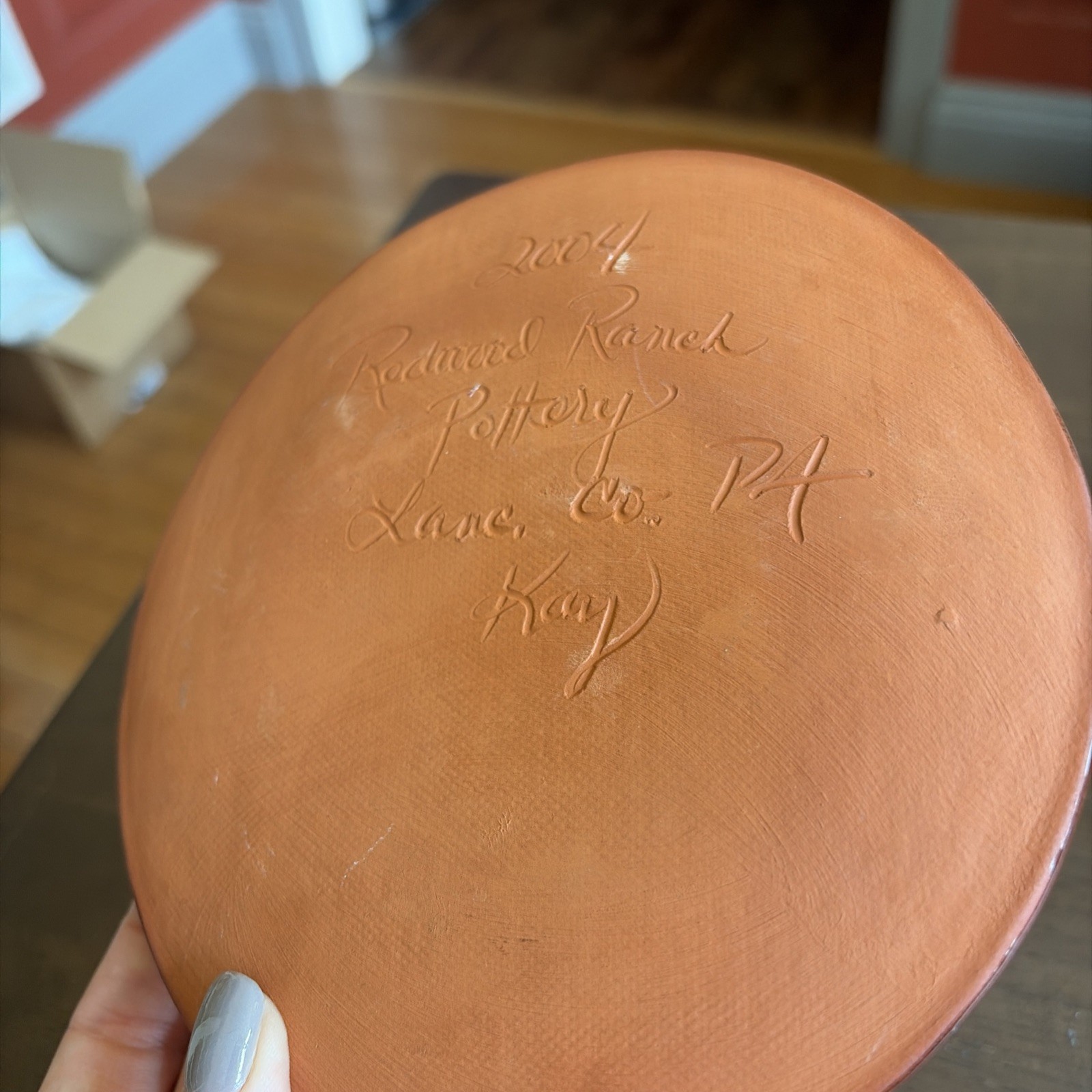 redwood ranch pottery Small Angel Dish RARE