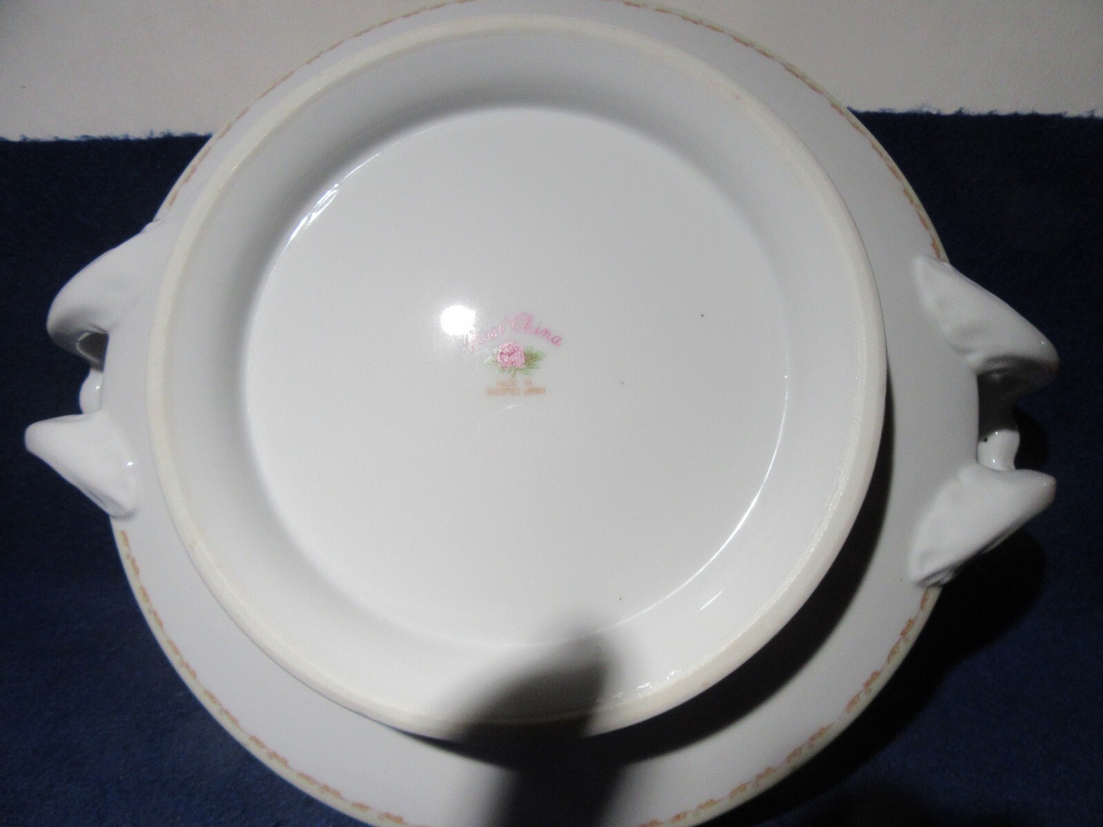 Vintage Rose China Made in Occupied Japan Covered Serving Bowl