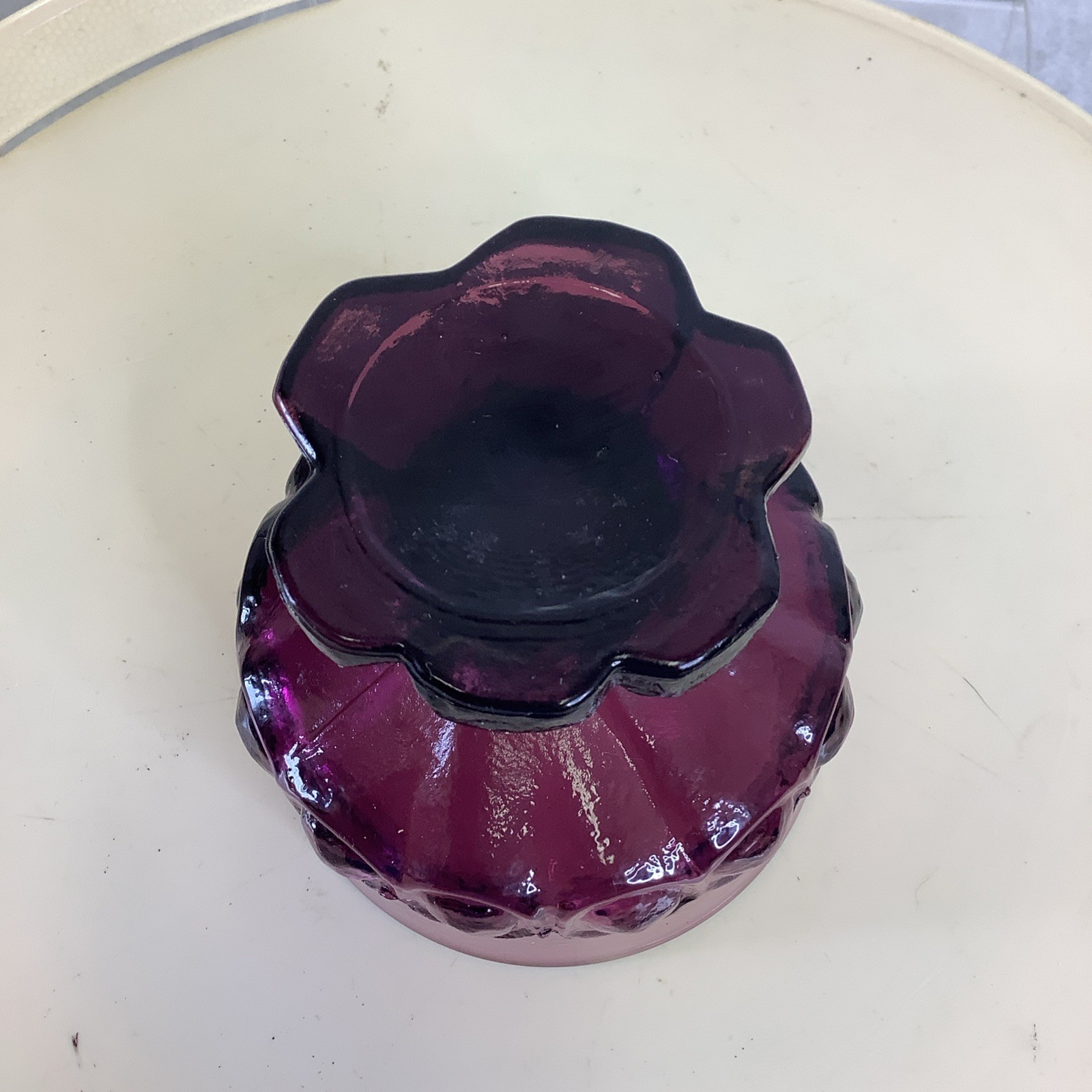 Tiffin Franciscan Madeira Amethyst Purple Plum Footed MCM Dessert Bowl