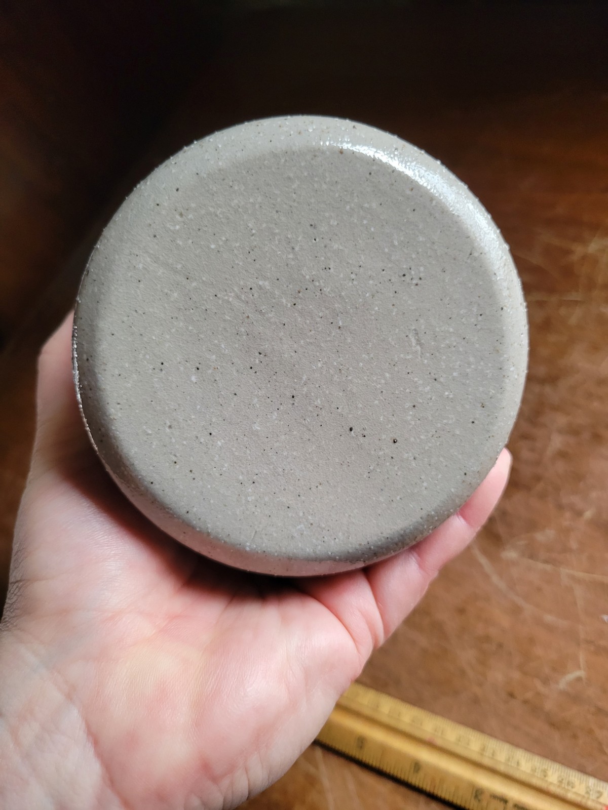 Salmon Falls Stoneware Salt Glaze Small Crock Pot with Blueberry DOWNINGTOWN PA