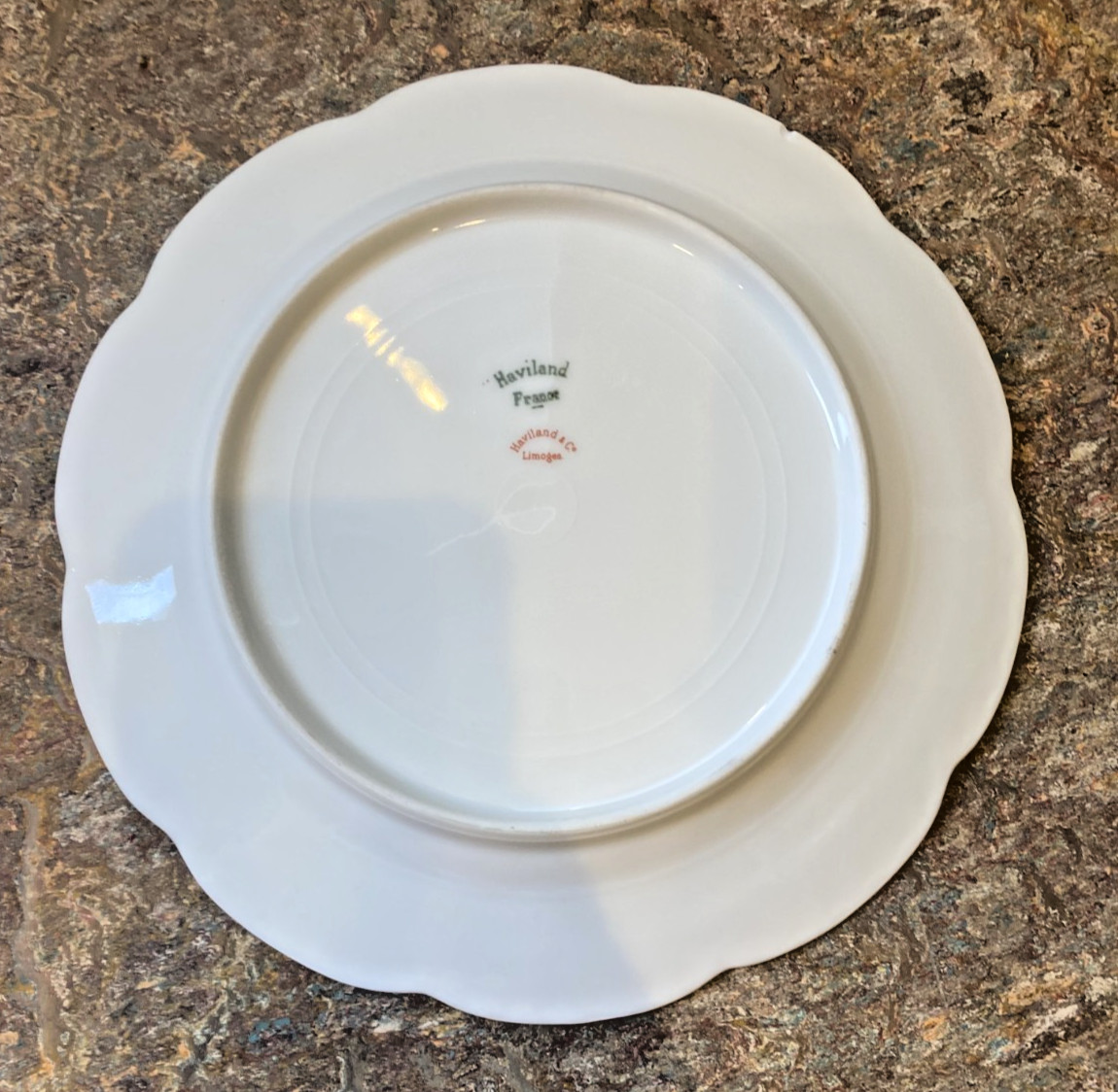 Haviland Limoges Drop Rose Bread Plate Double Gold Schleiger 55, romantic