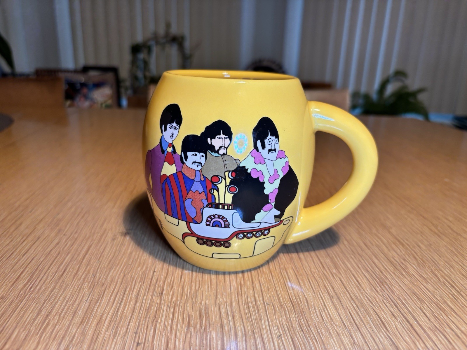 The Beatles Yellow Submarine Yellow Ceramic Mug, 5″ Tall, 4.5″ Wide 2016