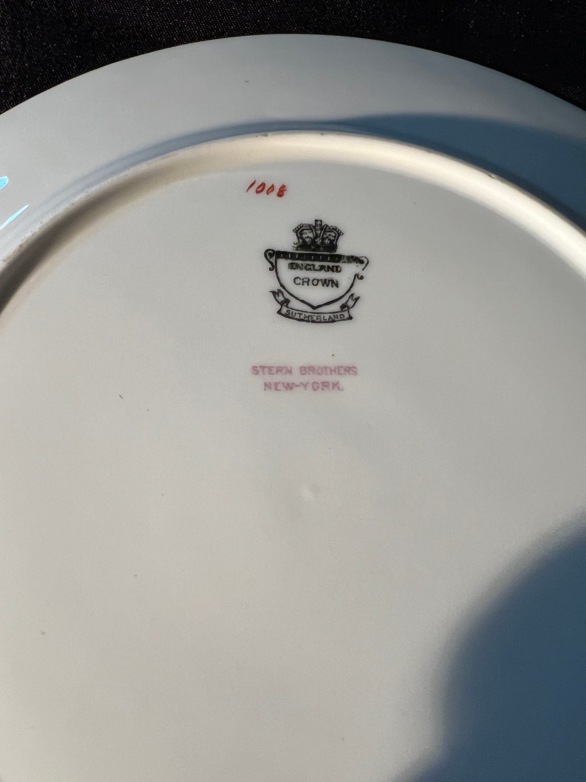 Set of 4 Crown Staffordshire Gold Gilt Plates Stern Bros NY 8-3/4″