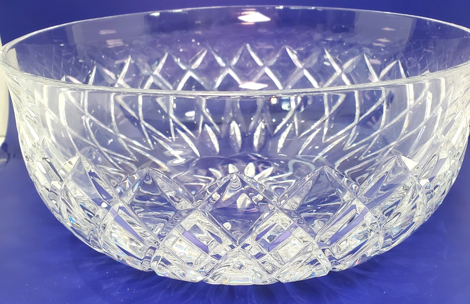 ATLANTIS REGENT SERVING BOWL Cut Lead Crystal 8 3/8 in Diameter Made in Portugal