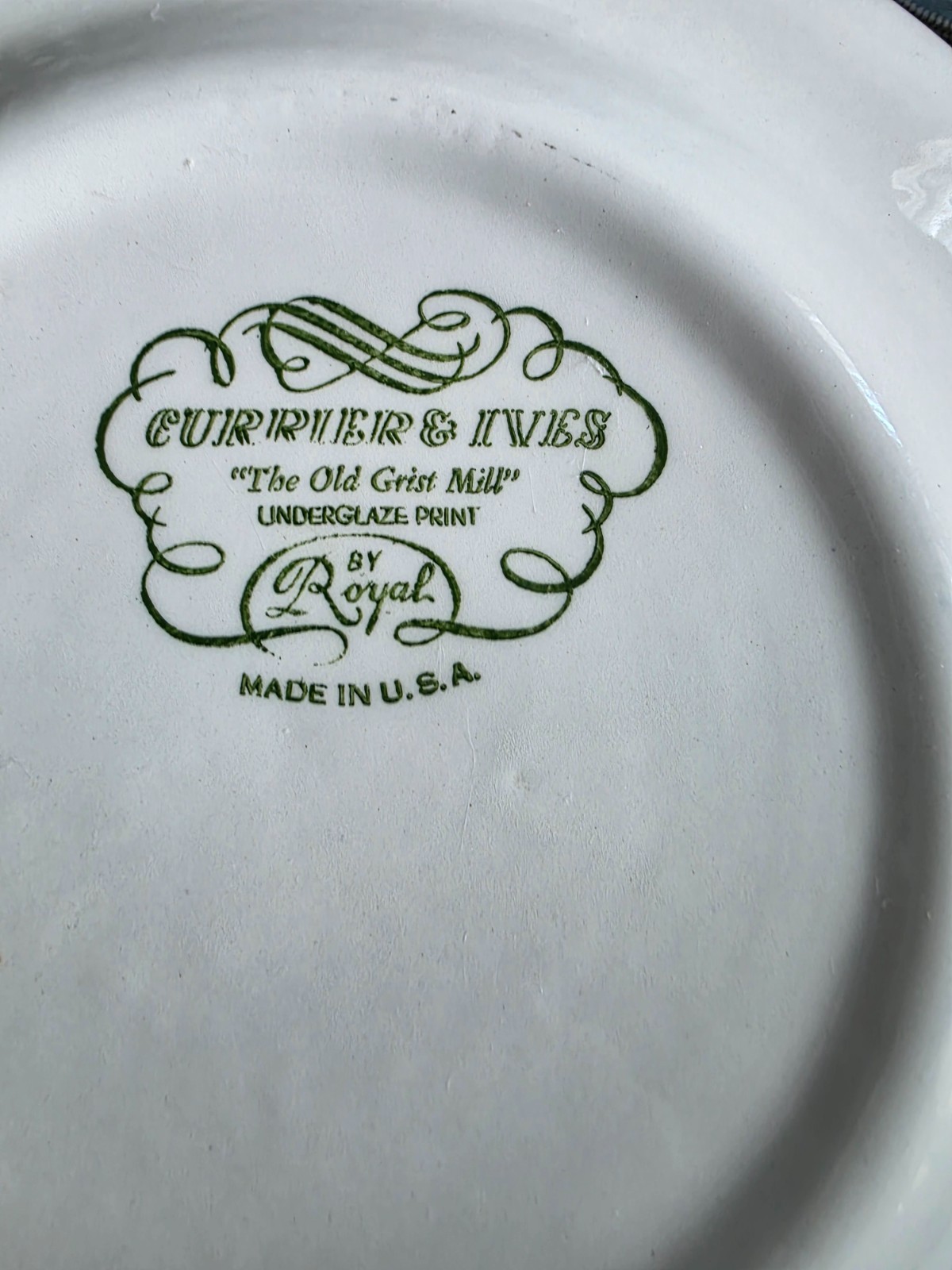 82 piece Currier and Ives Vintage dish set.