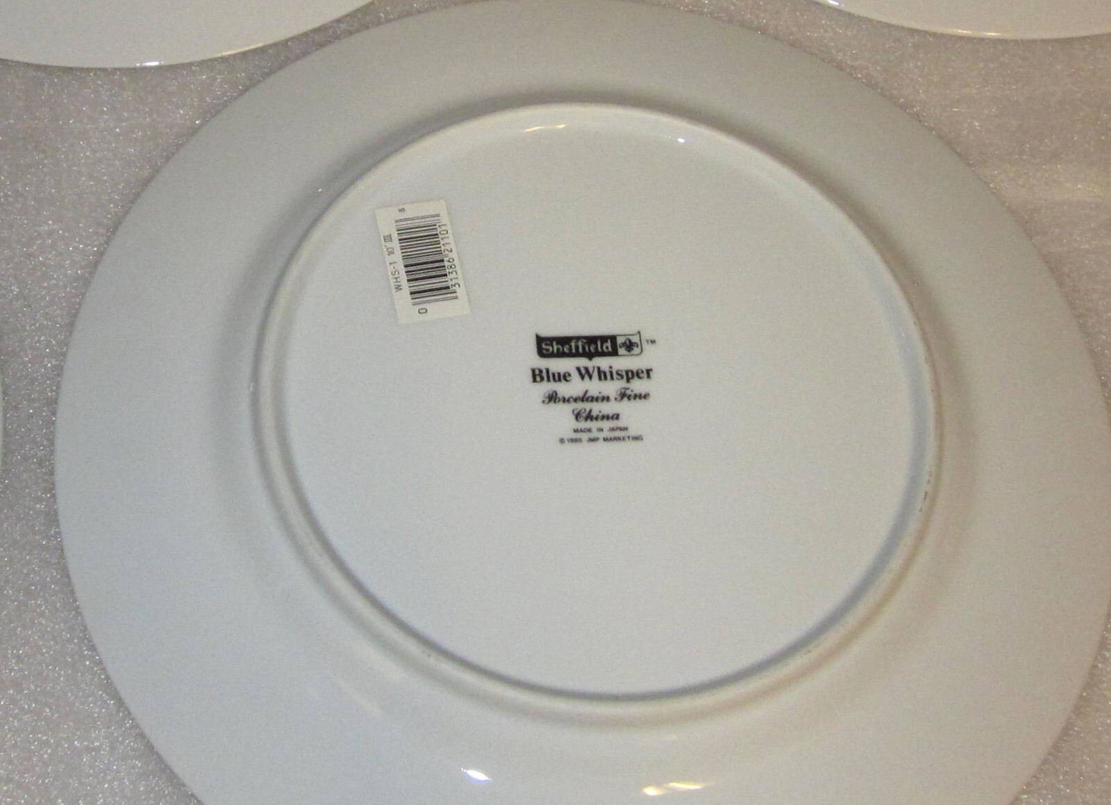 SET OF 5 ~ NEW ~ SHEFFIELD Fine China BLUE WHISPER 10 3/8″ DINNER PLATES JAPAN