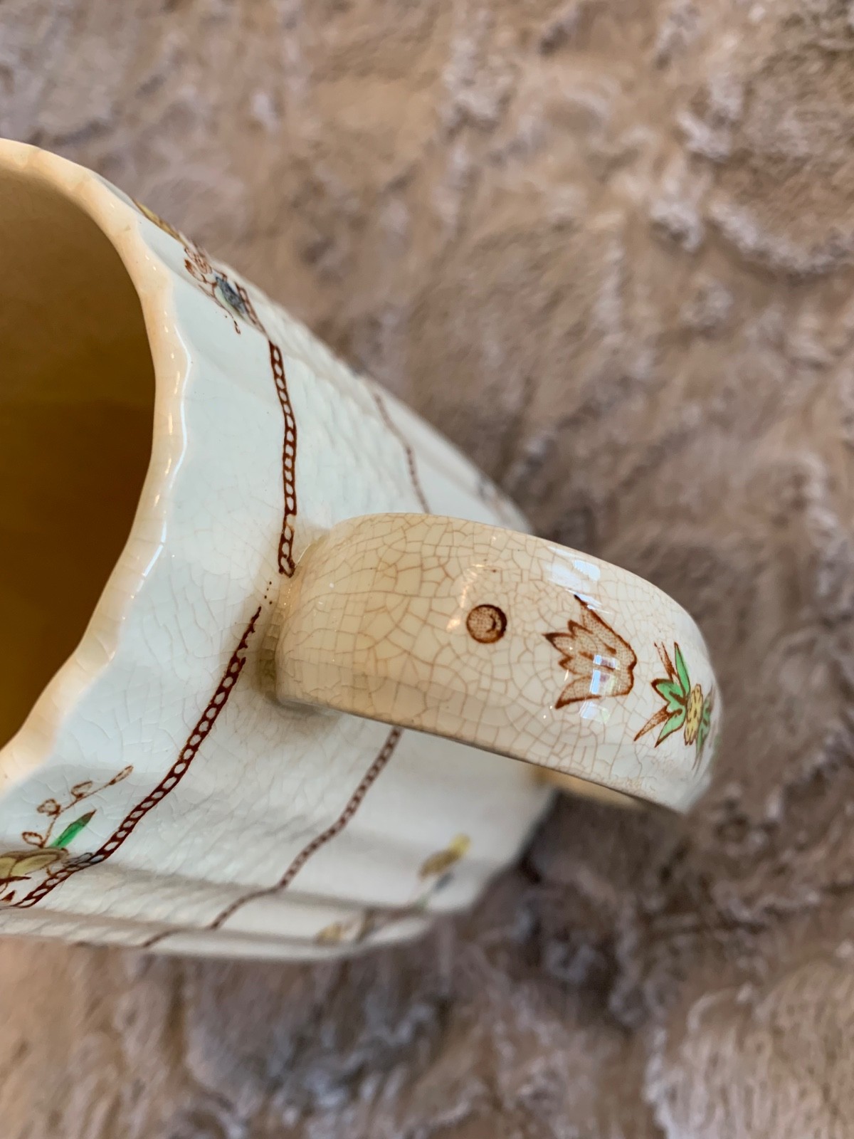 Spode buttercup water pitcher or coffee? 6 1/4 inches tall