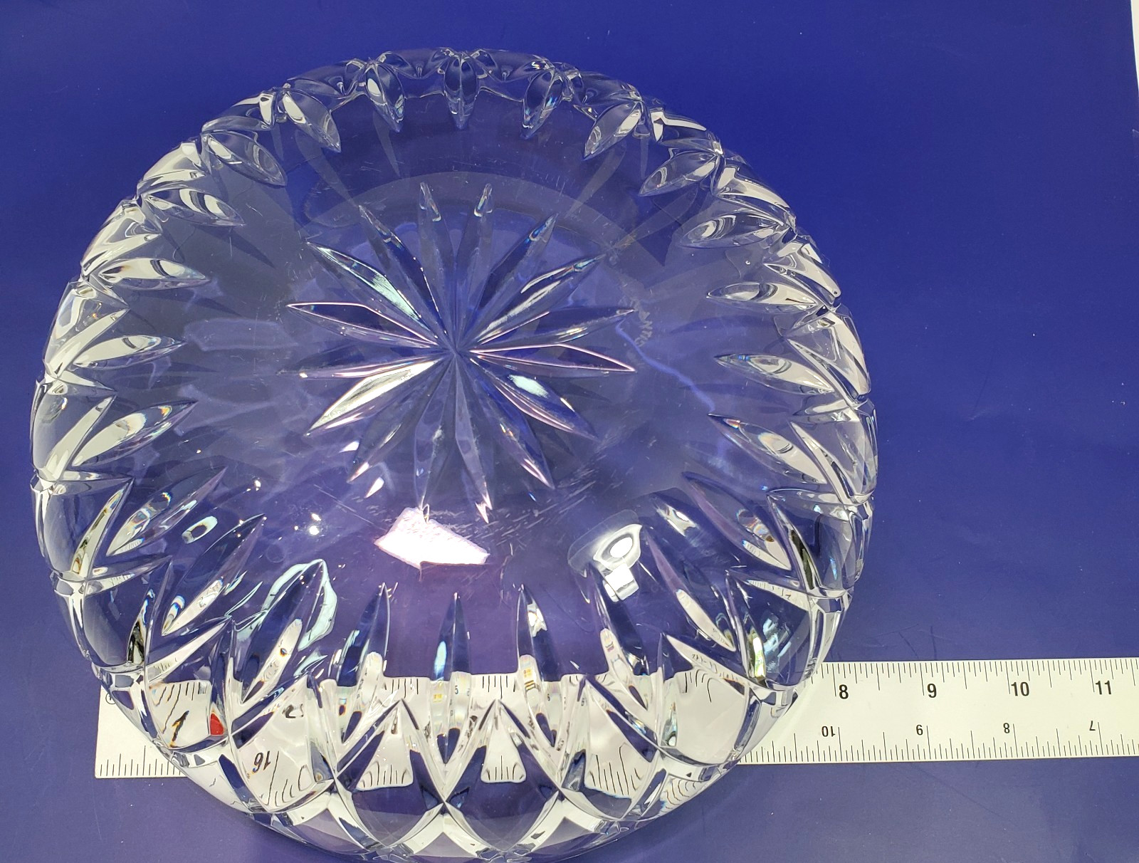 ATLANTIS REGENT SERVING BOWL Cut Lead Crystal 8 3/8 in Diameter Made in Portugal