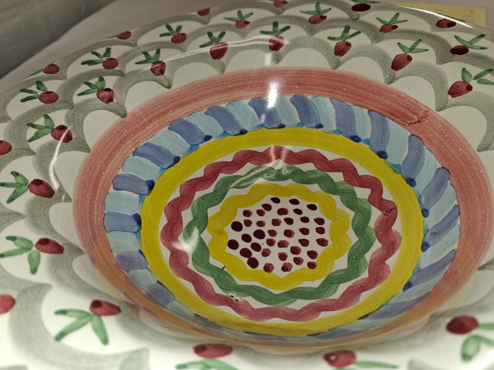2017 MacKenzie Childs Stoke Gabriel 8.25″ Rimmed Pasta Bowl