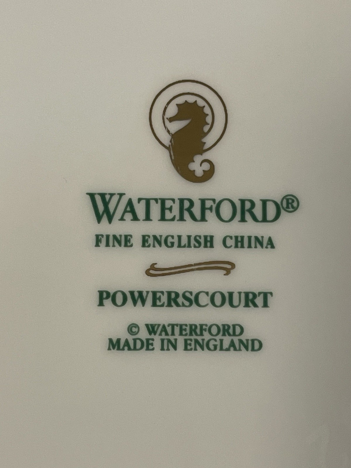 4 Waterford Powerscourt Fine Bone China 8″ Salad/Dessert Plates Made in England