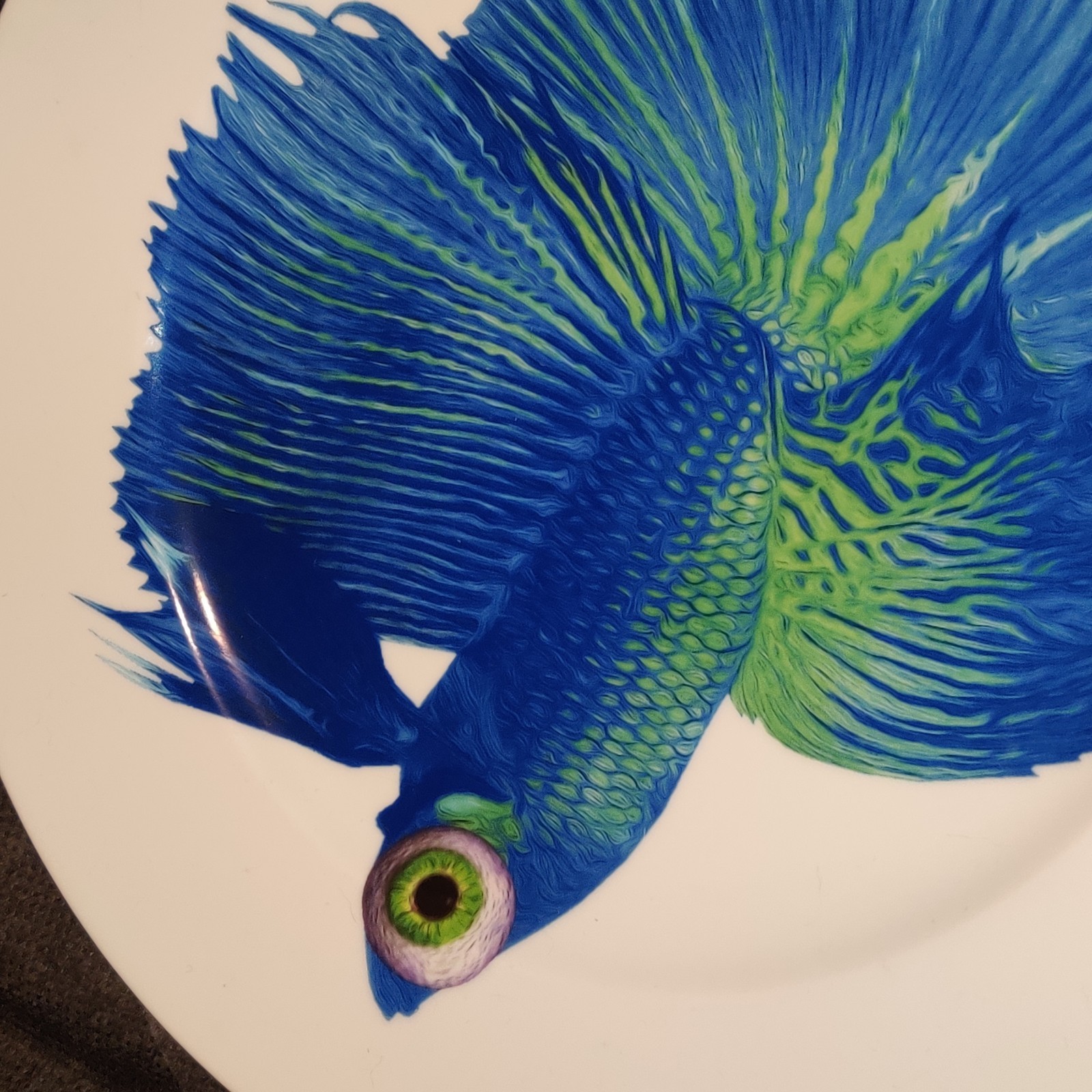 IKEA Katie Eary 2 Limited Edition Beta Fish LARGE Plates
