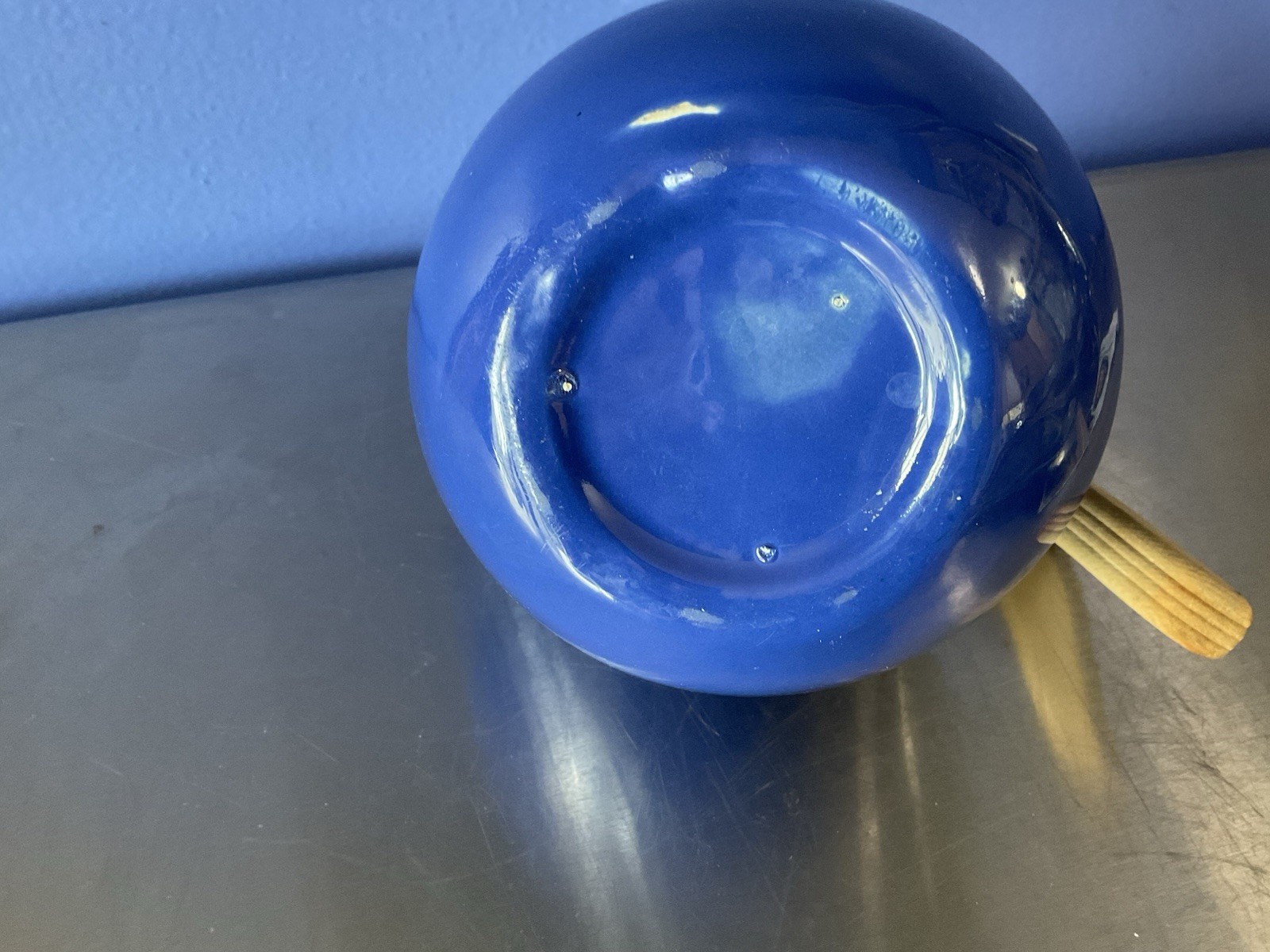 Vintage 1930s Hollydale Pottery California Cobalt Glaze Coffee Carafe Jug