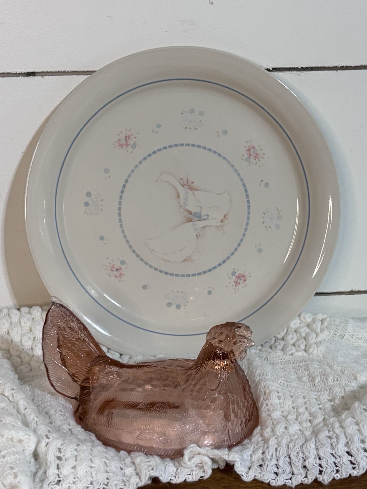 Corelle Country Promenade Dinner Plate 10-1/4″ Goose Geese Vintage