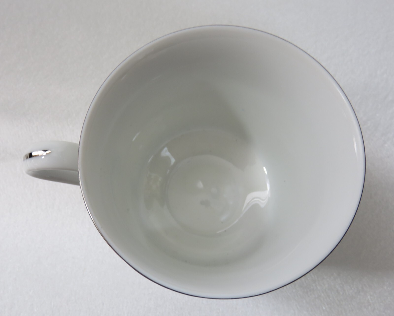 Mikasa Fine China Cup & Saucer DRESDEN ROSE White Blue Flowers – Platinum Trim