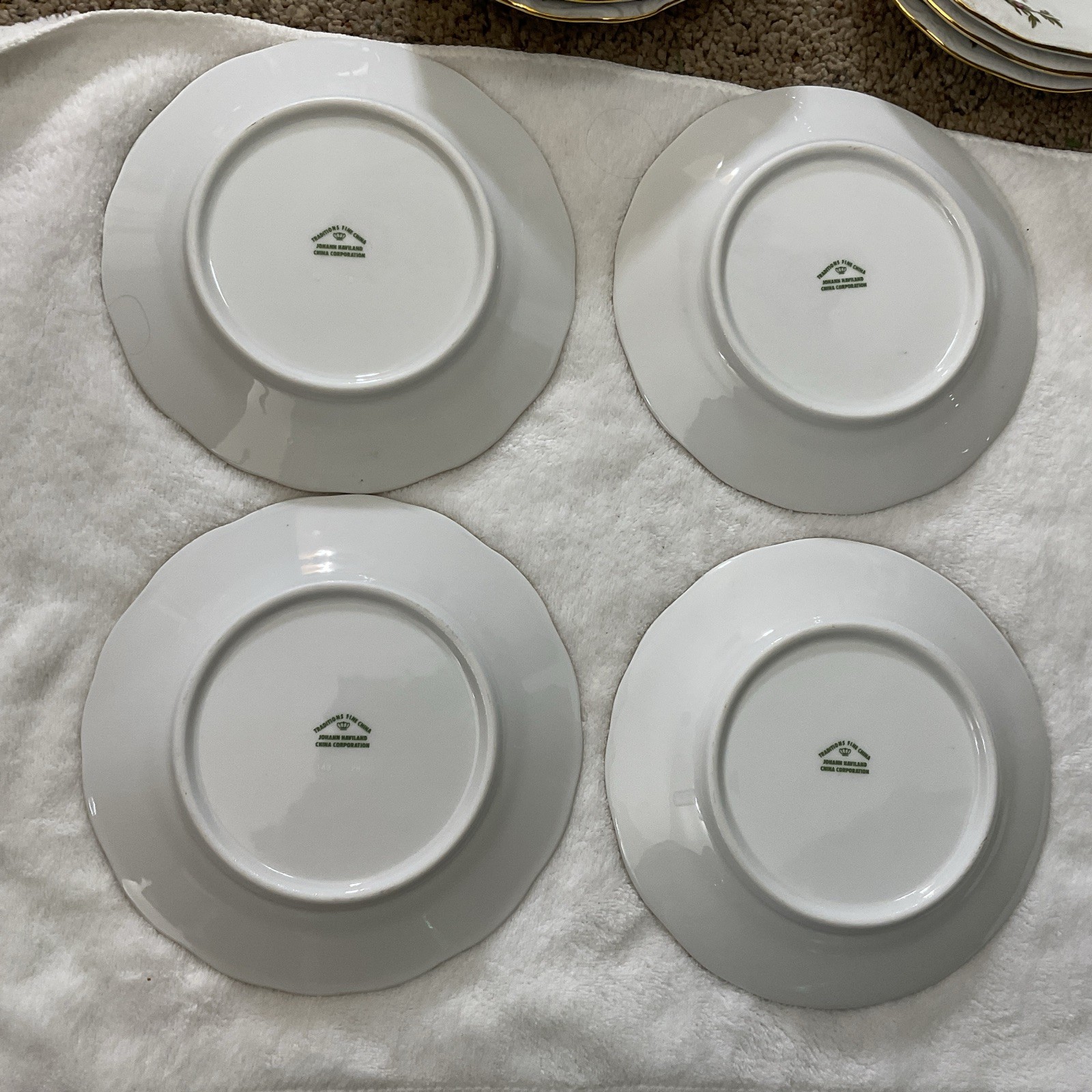 Johann Haviland Traditions Fine China Moss Rose Bread/ Dessert Plate 6.25 In VTG