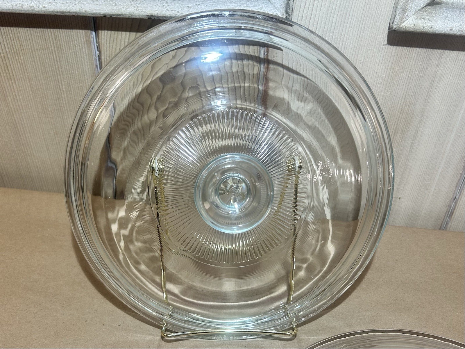 2 Vtg Pyrex G1C A Corning Ware for 2.5 QT Clear Glass Ribbed Replacement Lids