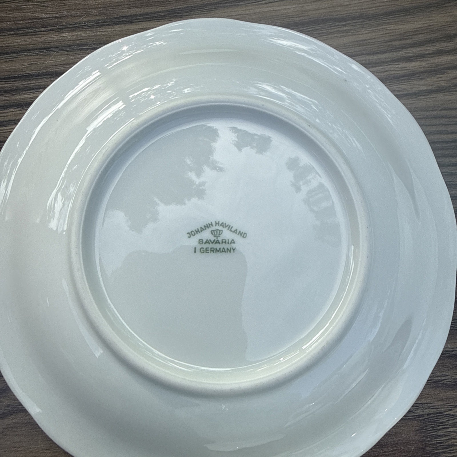 Johann Haviland Blue Garland Footed Tea Cup & Saucer Bavaria Germany Set of 2