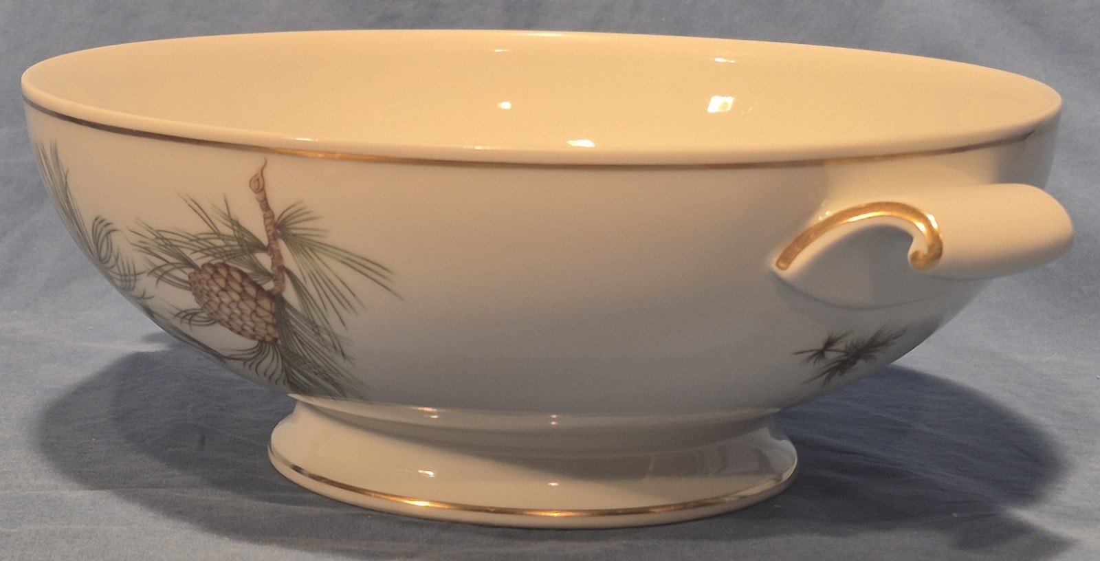 Rosenthal Aida PINE NEEDLE 9″ Round Vegetable Bowl w/ Lid, Germany EUC