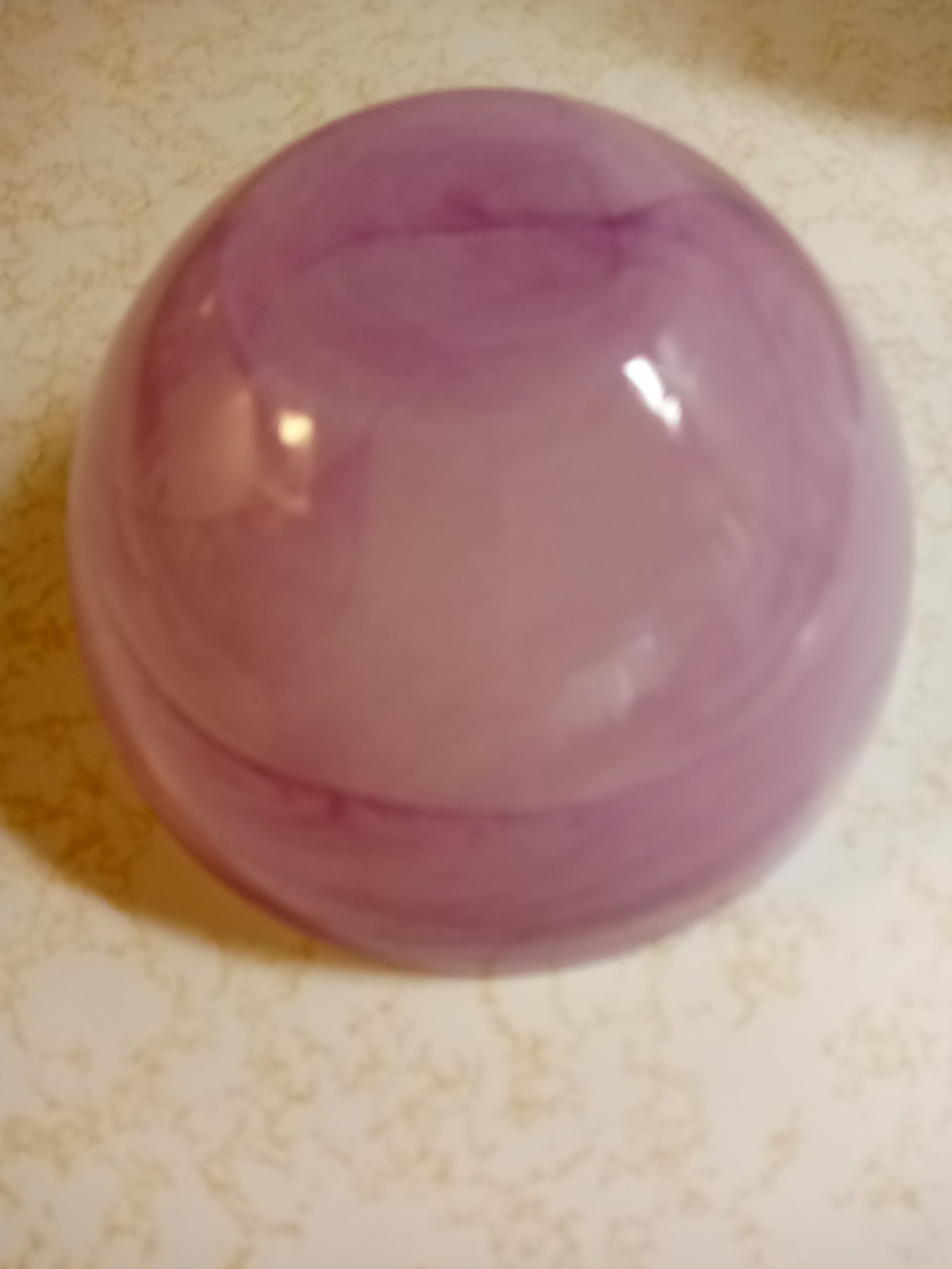 Lavender Swirl 6 1/4 Inch Glass Bowl. Vgc