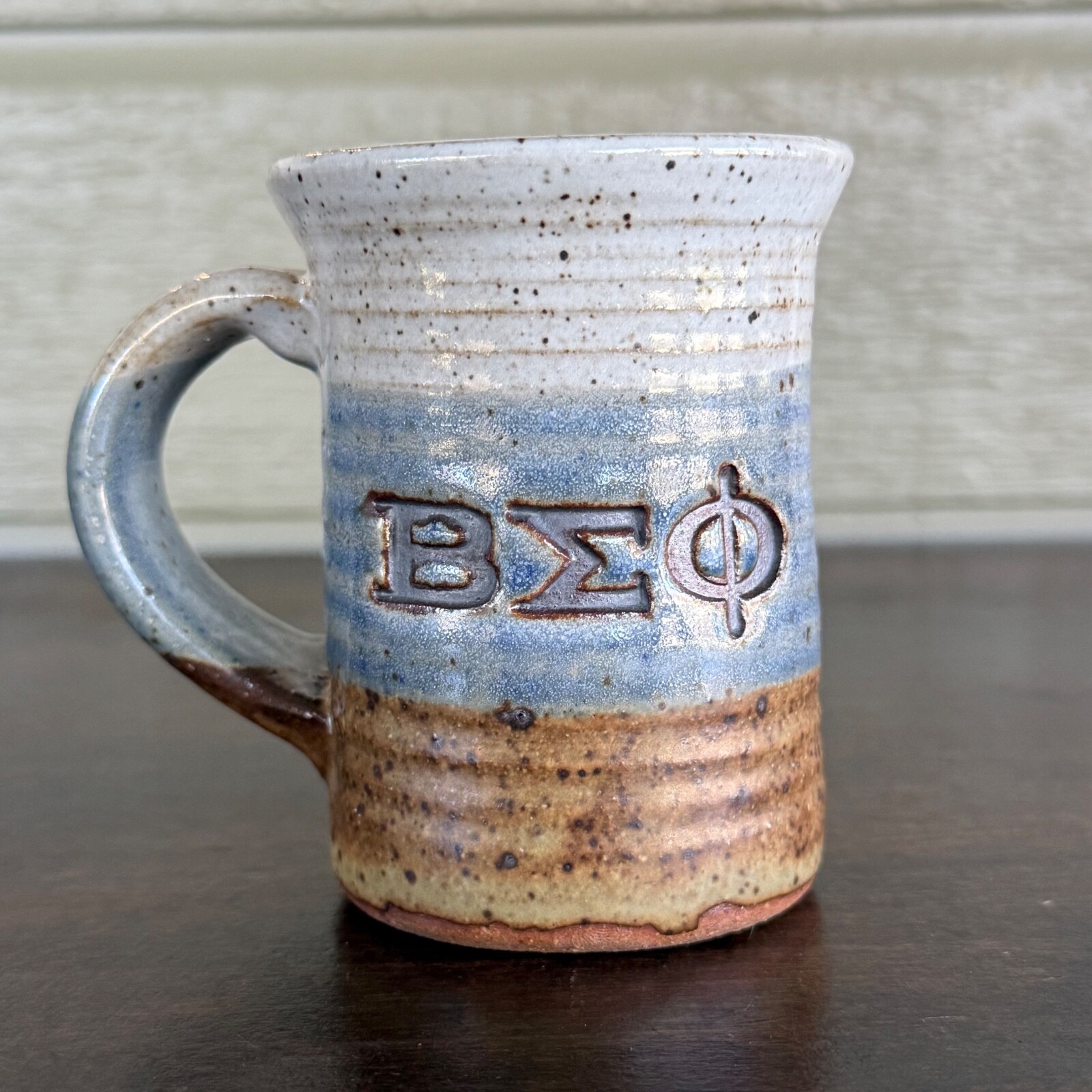 Vintage Barry Jepson Studio Art Pottery Coffee Mug 1982 Beta Sigma Phi Kansas