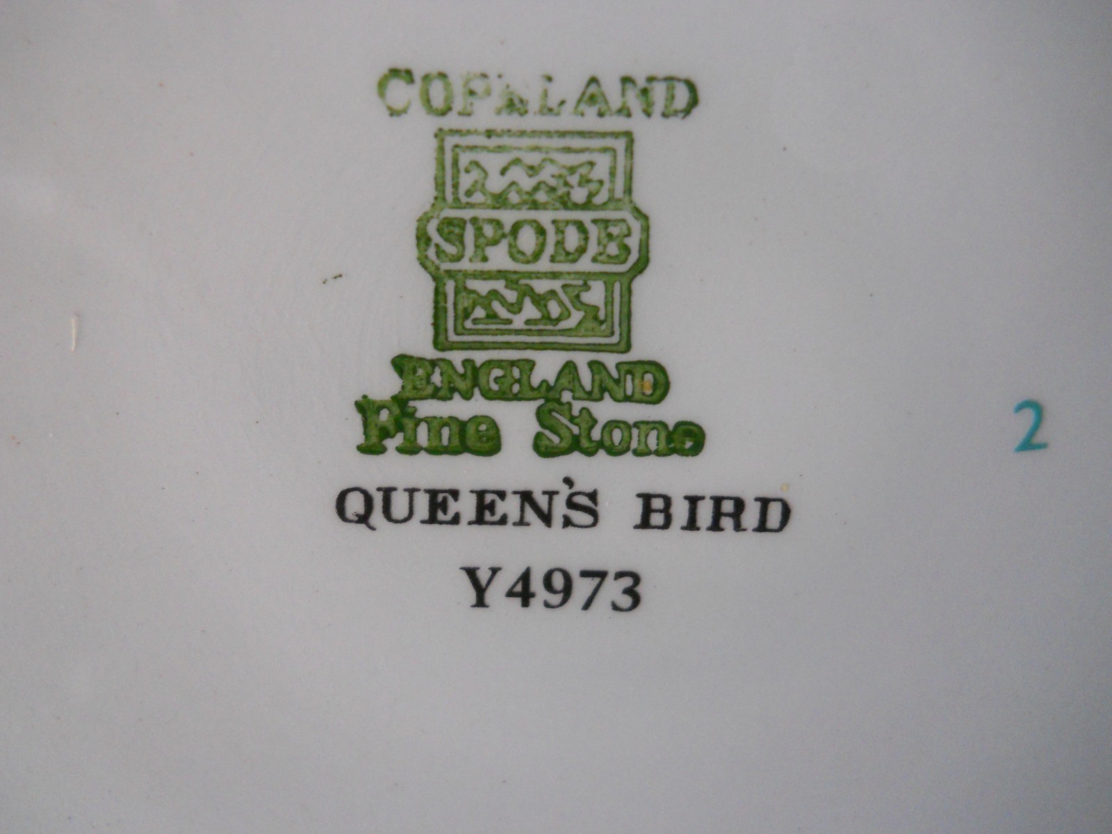 Spode *Queen’s Bird* Y4973 Blue Gray Body Coffee Pot 8 3/4″ Retired XLNT