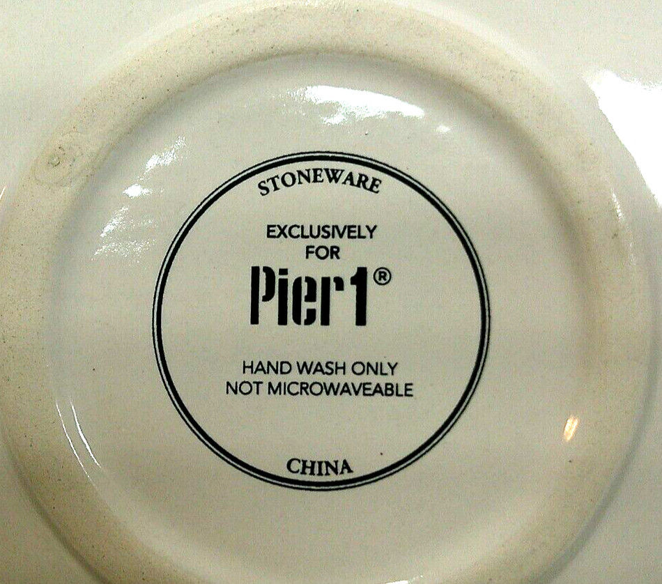 Pier 1 Stoneware Appetizer Salad Dessert Plate Pink Floral With Gold Trim 6″