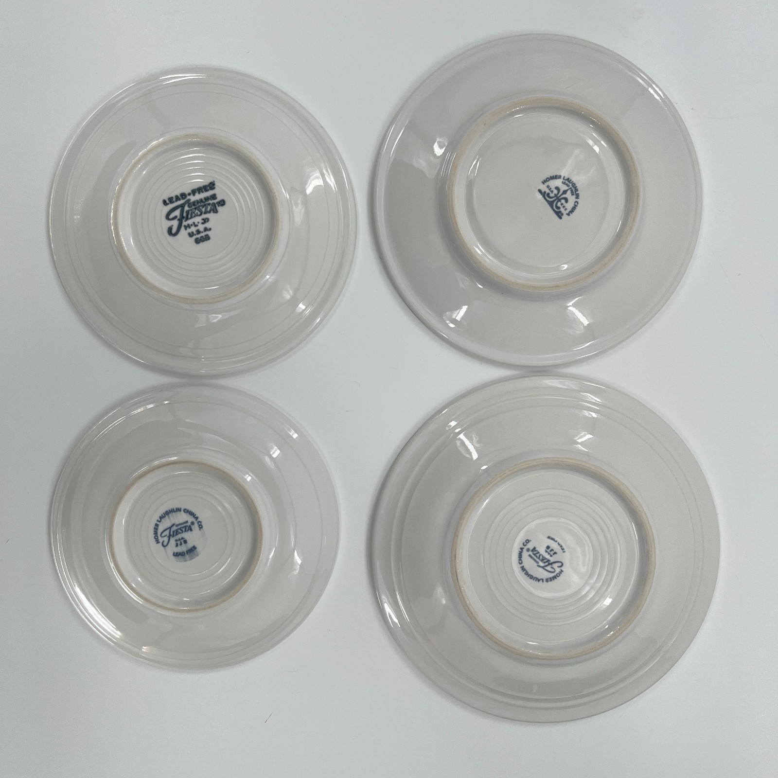 Fiesta Dinnerware Set White 14 Piece Post 86 Lot Bowls Plates Tray Platter Cup