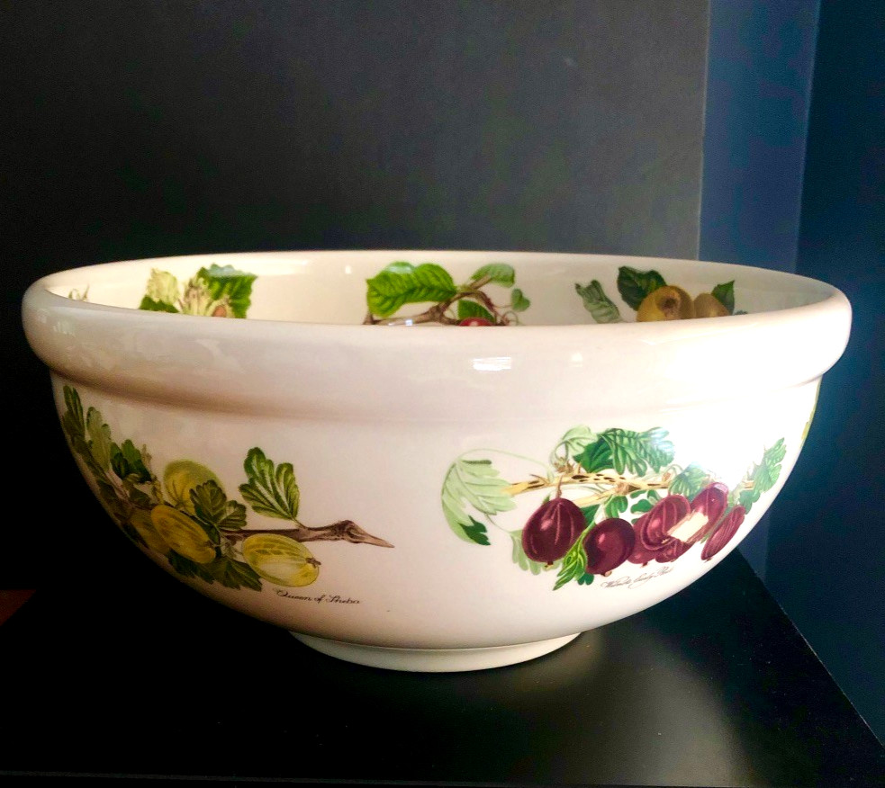 PORTMEIRION Pomona Large SERVING / Mix BOWL “Goddess of Fruit” 11″ x 5″ England